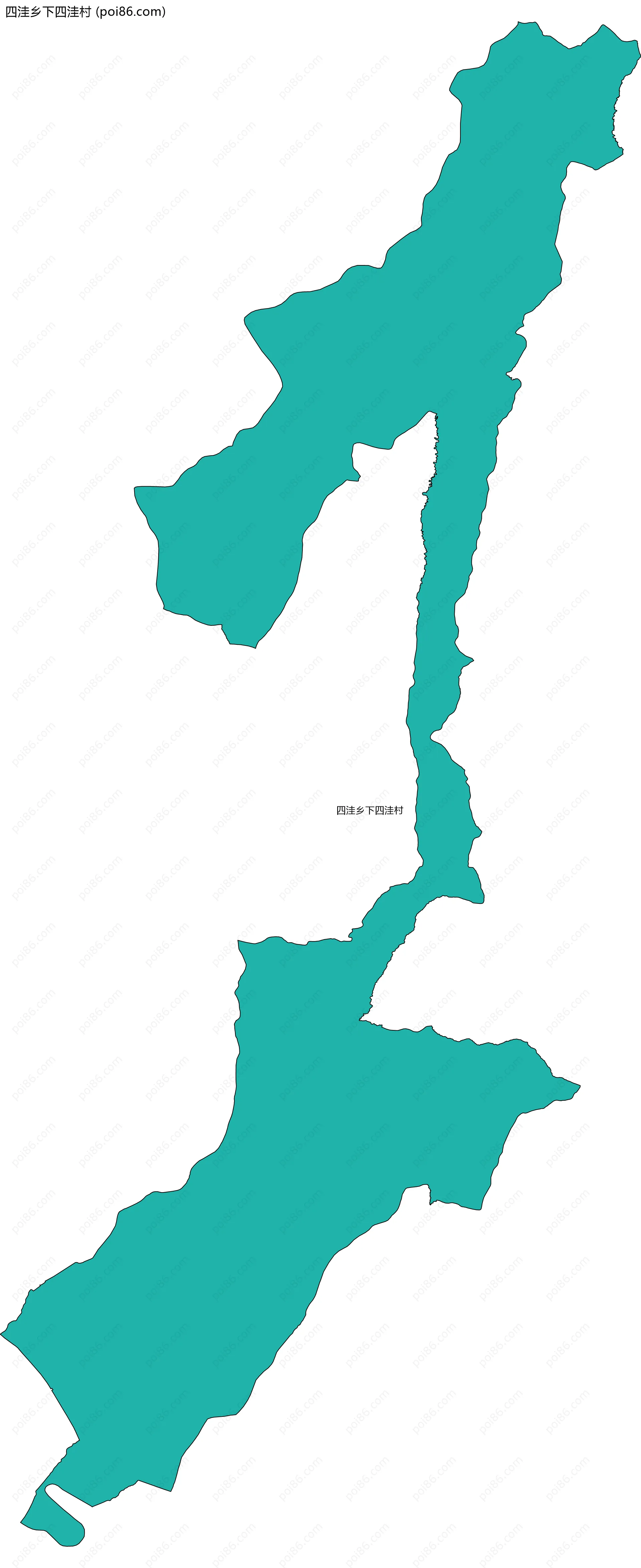 四洼乡下四洼村边界地图