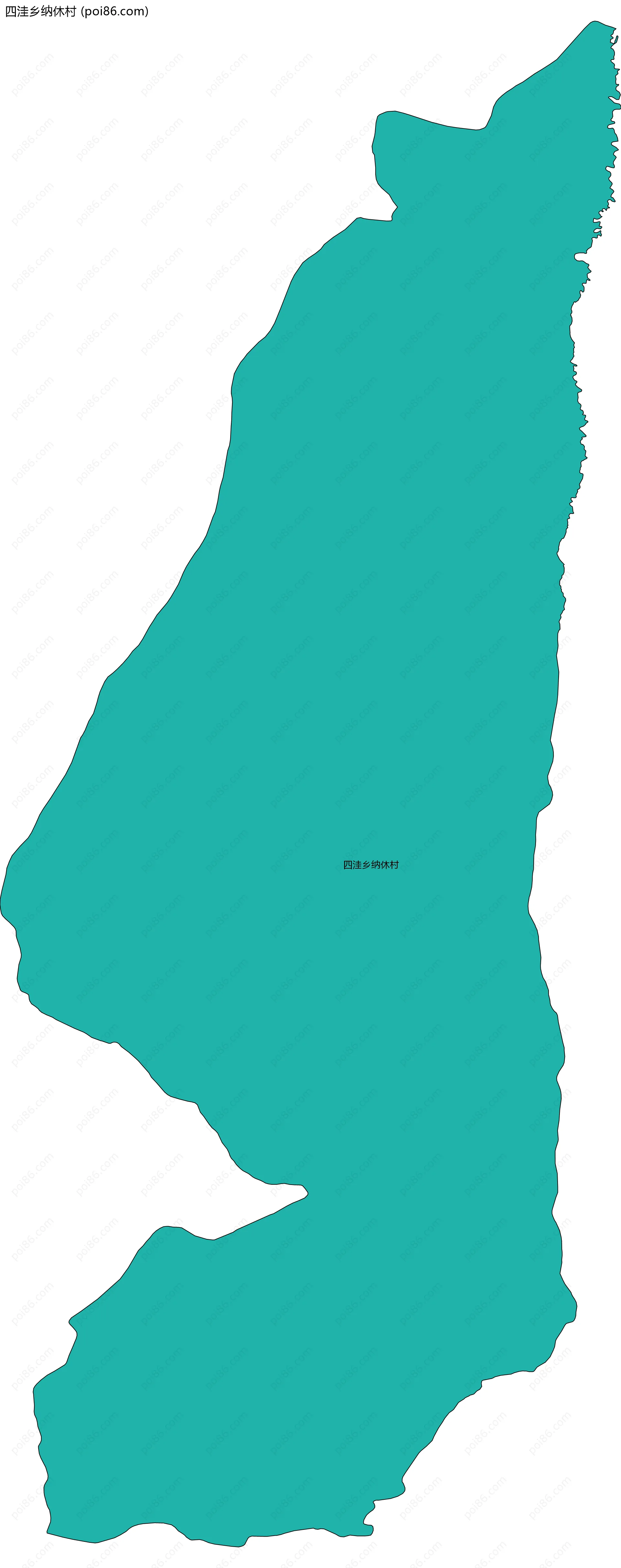 四洼乡纳休村边界地图