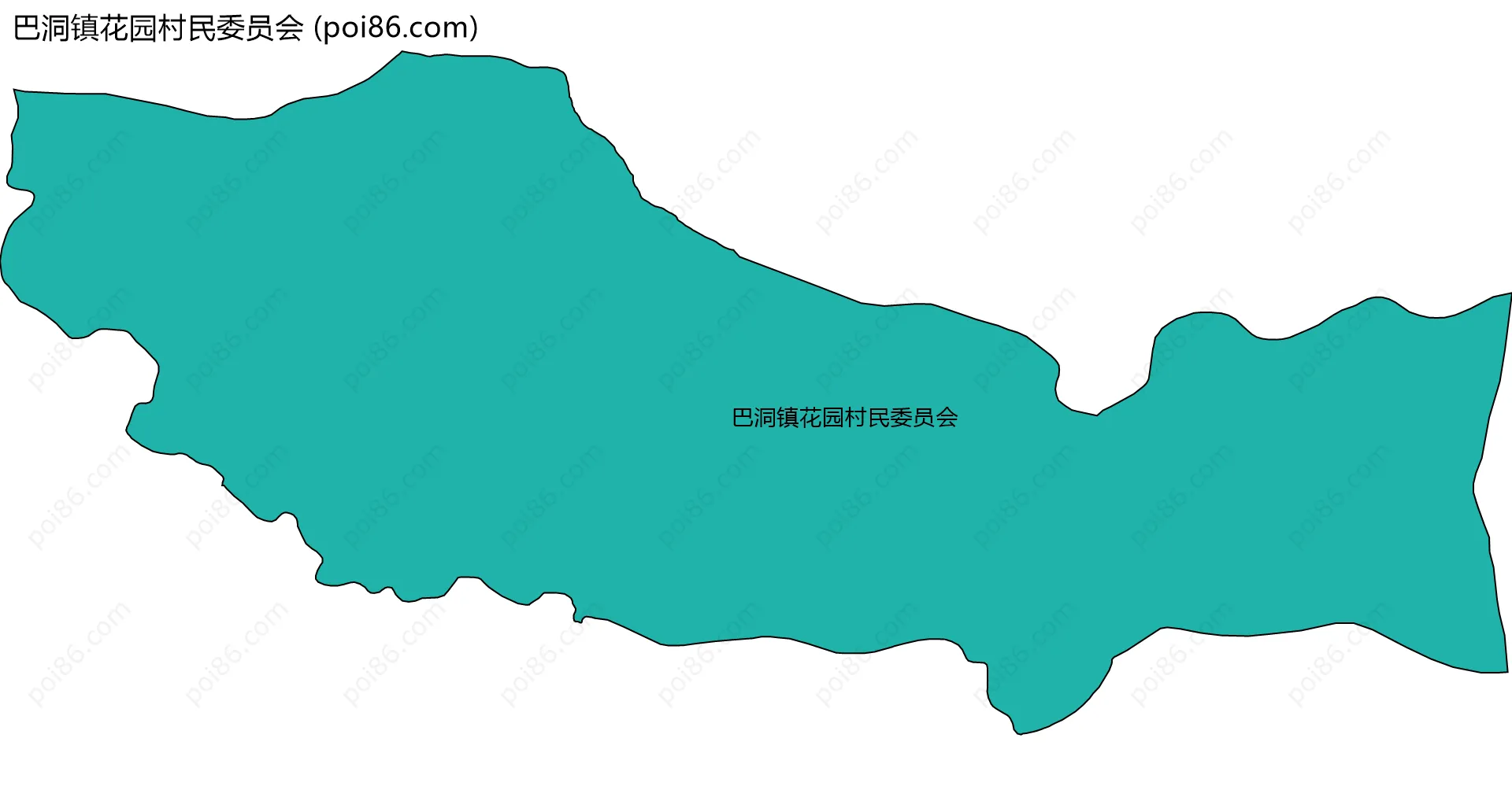 巴洞镇花园村民委员会边界地图