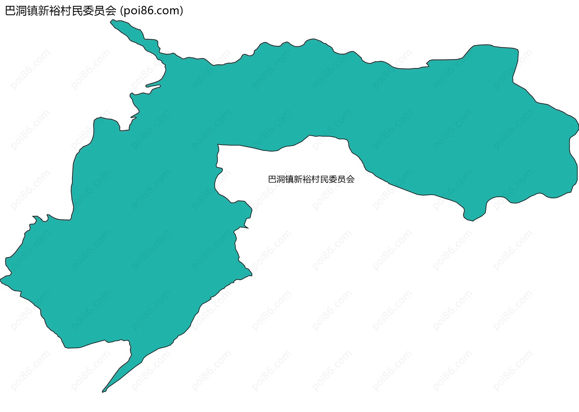 巴洞镇新裕村民委员会边界地图
