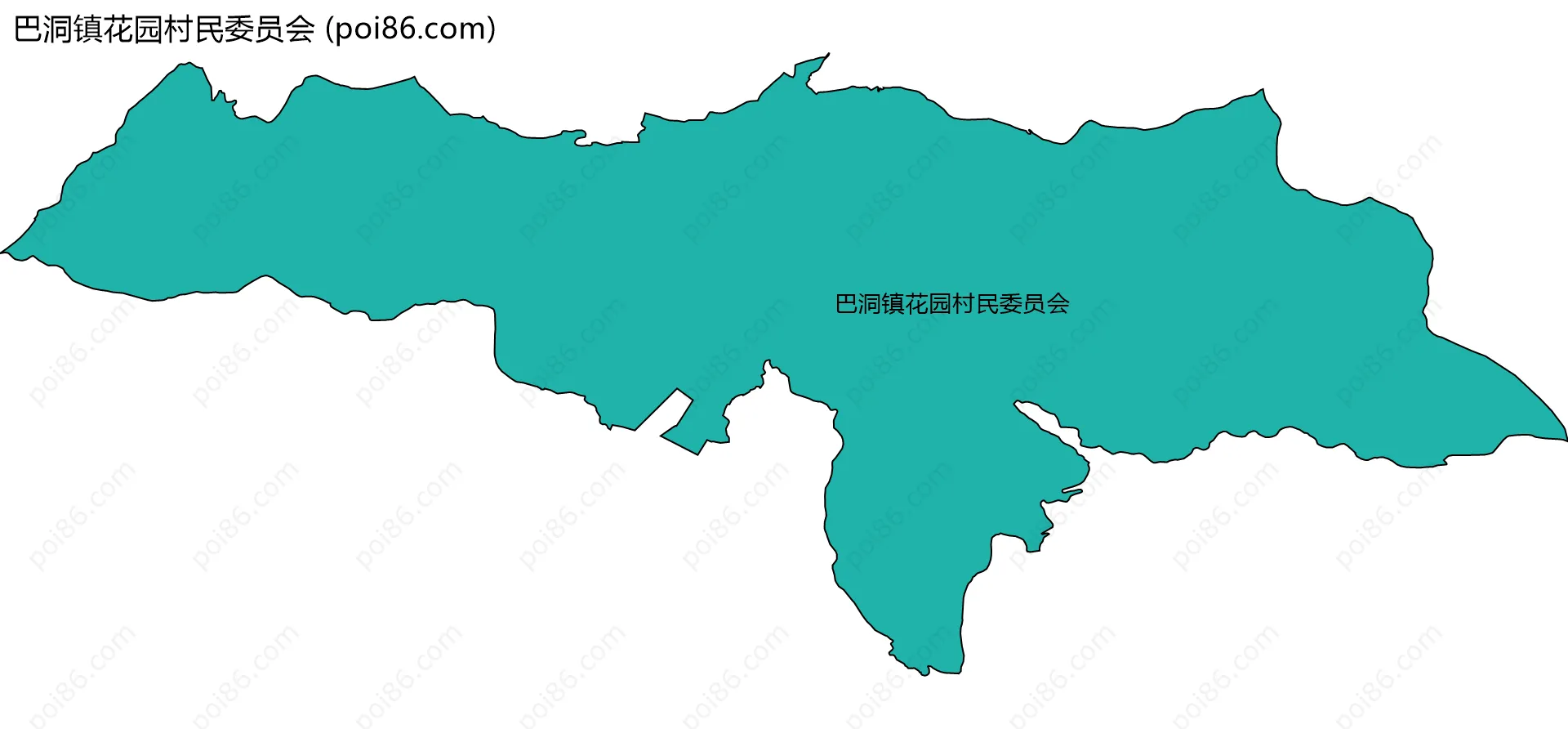 巴洞镇花园村民委员会边界地图