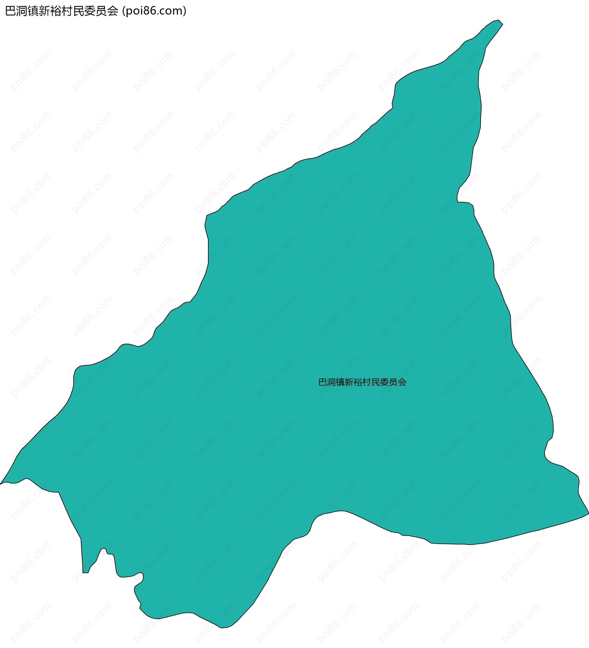 巴洞镇新裕村民委员会边界地图