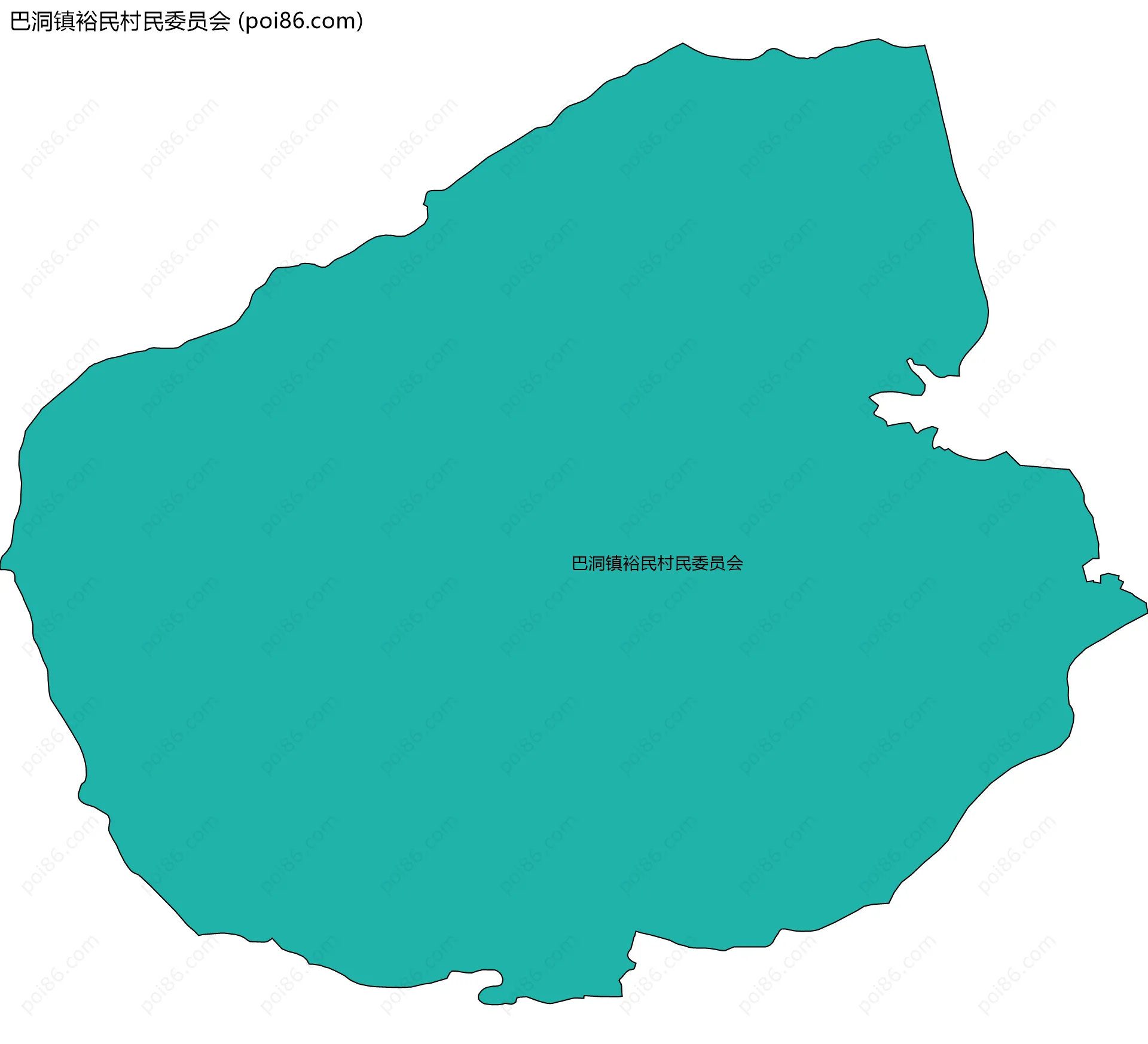 巴洞镇裕民村民委员会边界地图