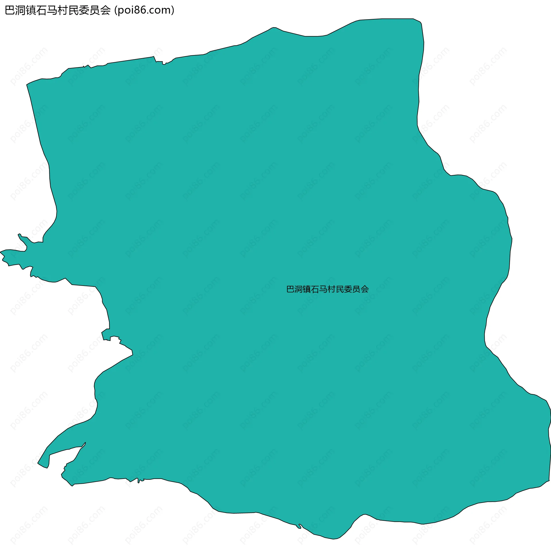 巴洞镇石马村民委员会边界地图