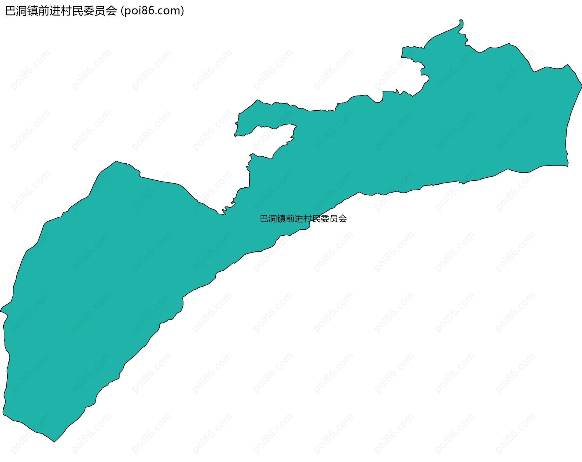 巴洞镇前进村民委员会边界地图