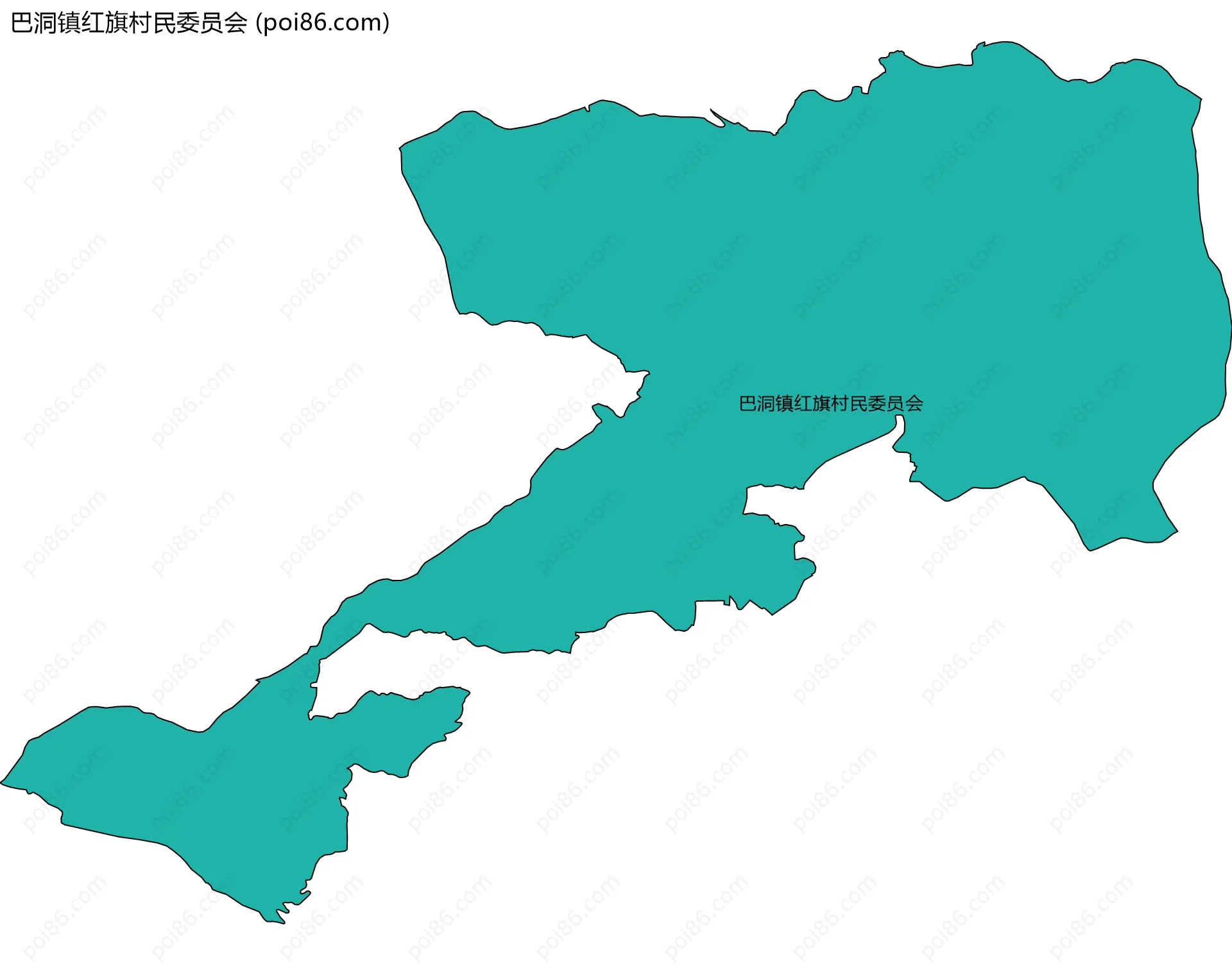 巴洞镇红旗村民委员会边界地图