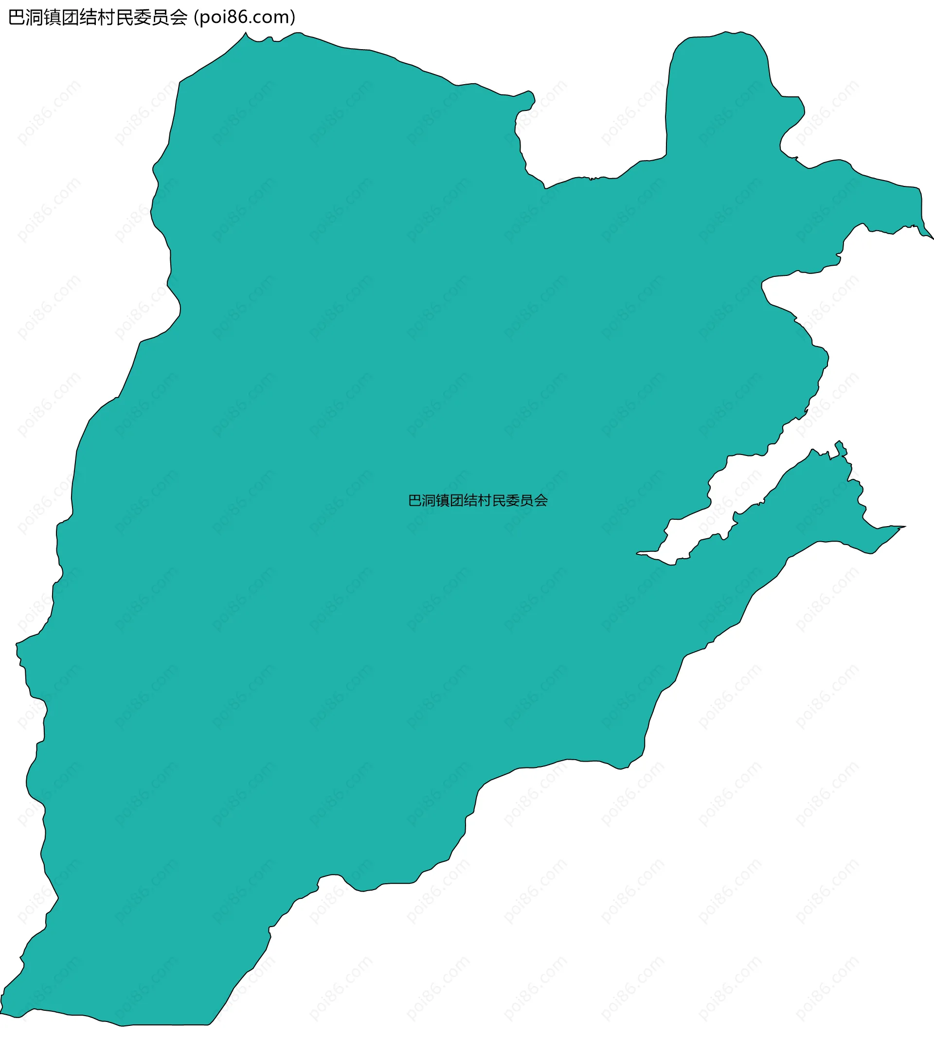 巴洞镇团结村民委员会边界地图