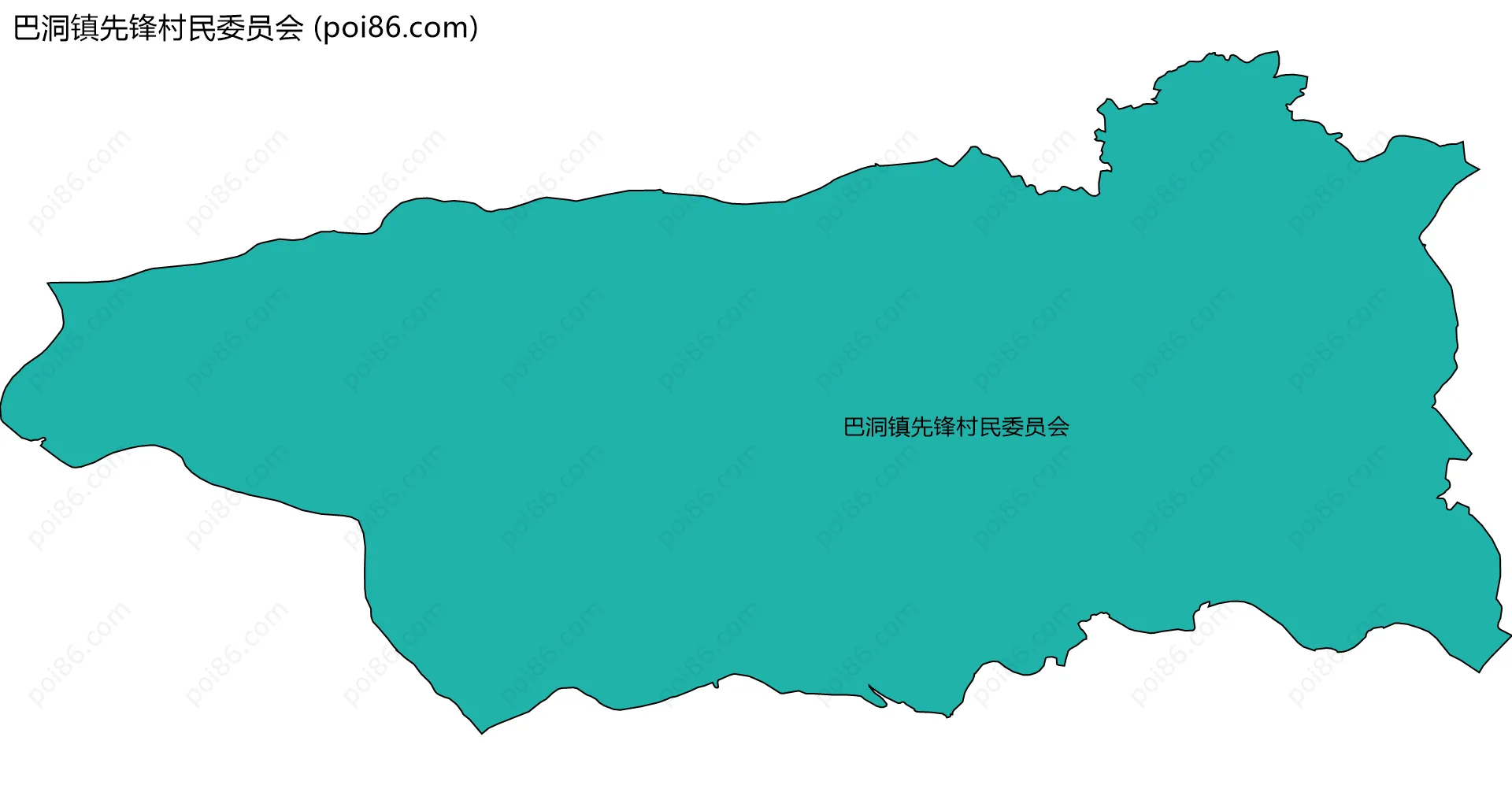 巴洞镇先锋村民委员会边界地图