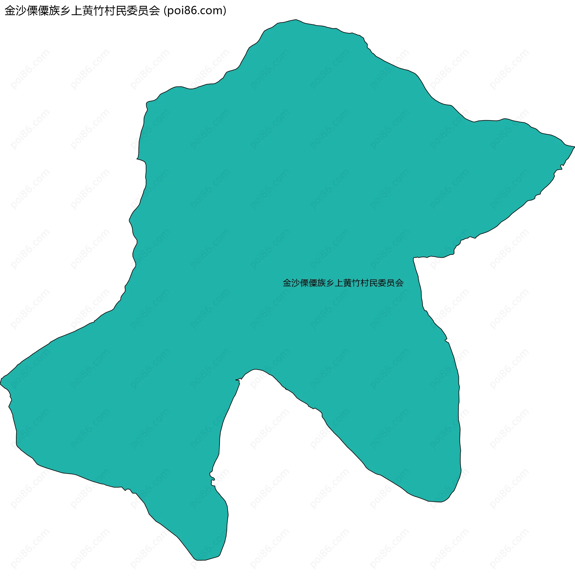 金沙傈僳族乡上黄竹村民委员会边界地图