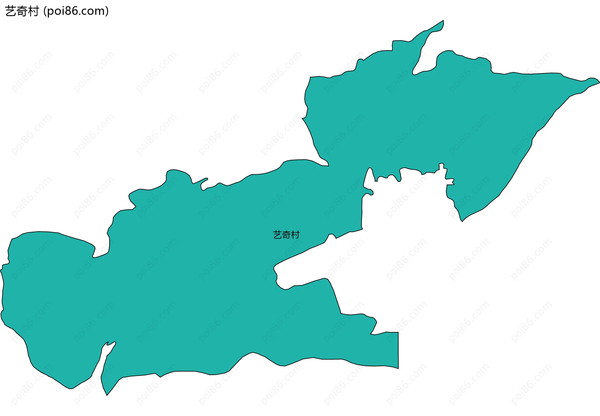 艺奇村边界地图