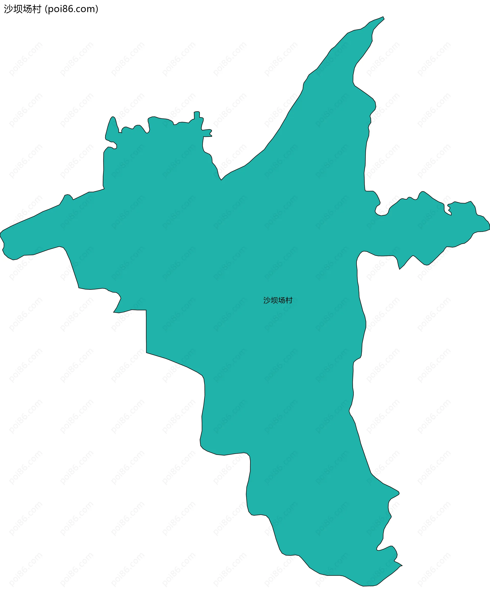 沙坝场村边界地图