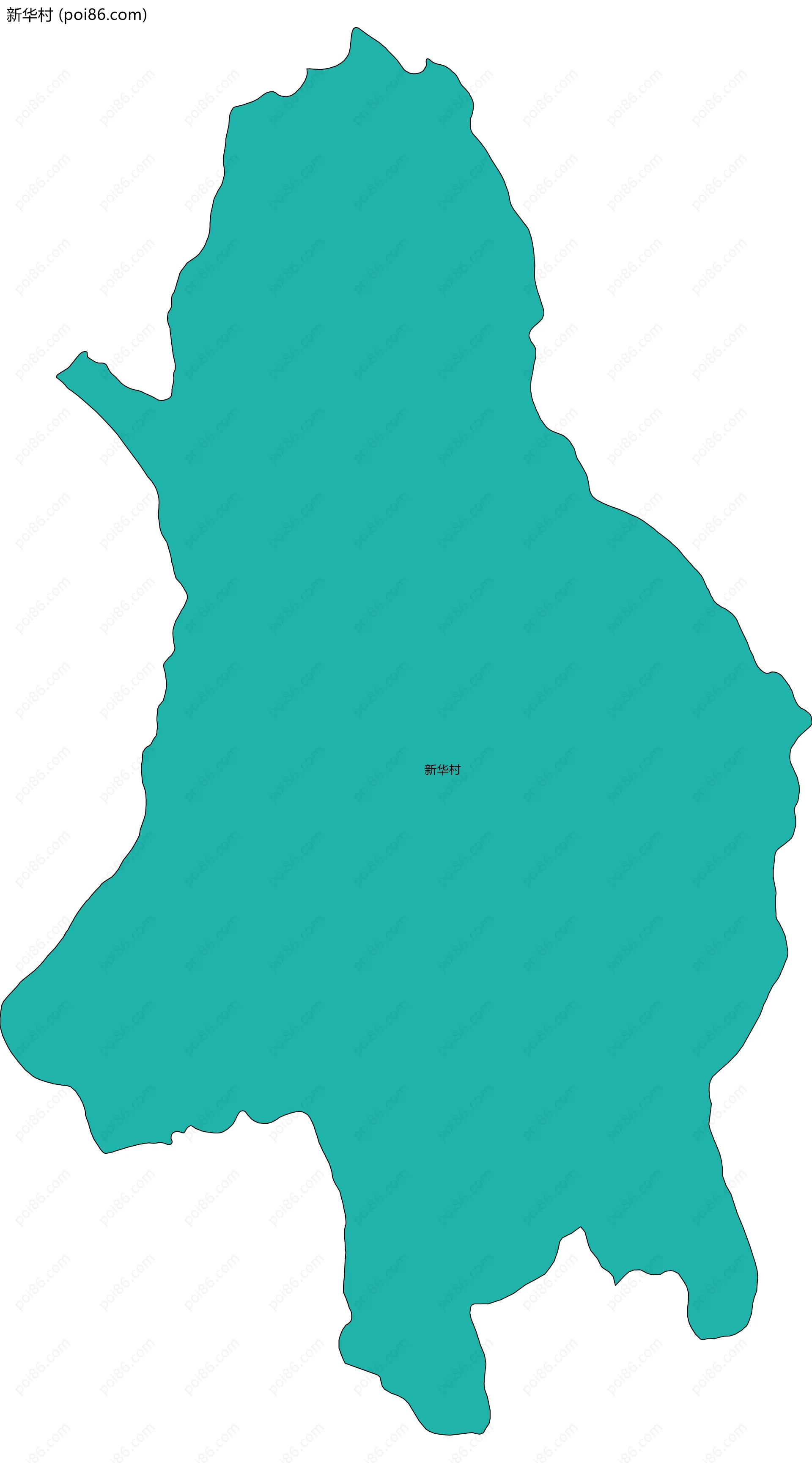 新华村边界地图