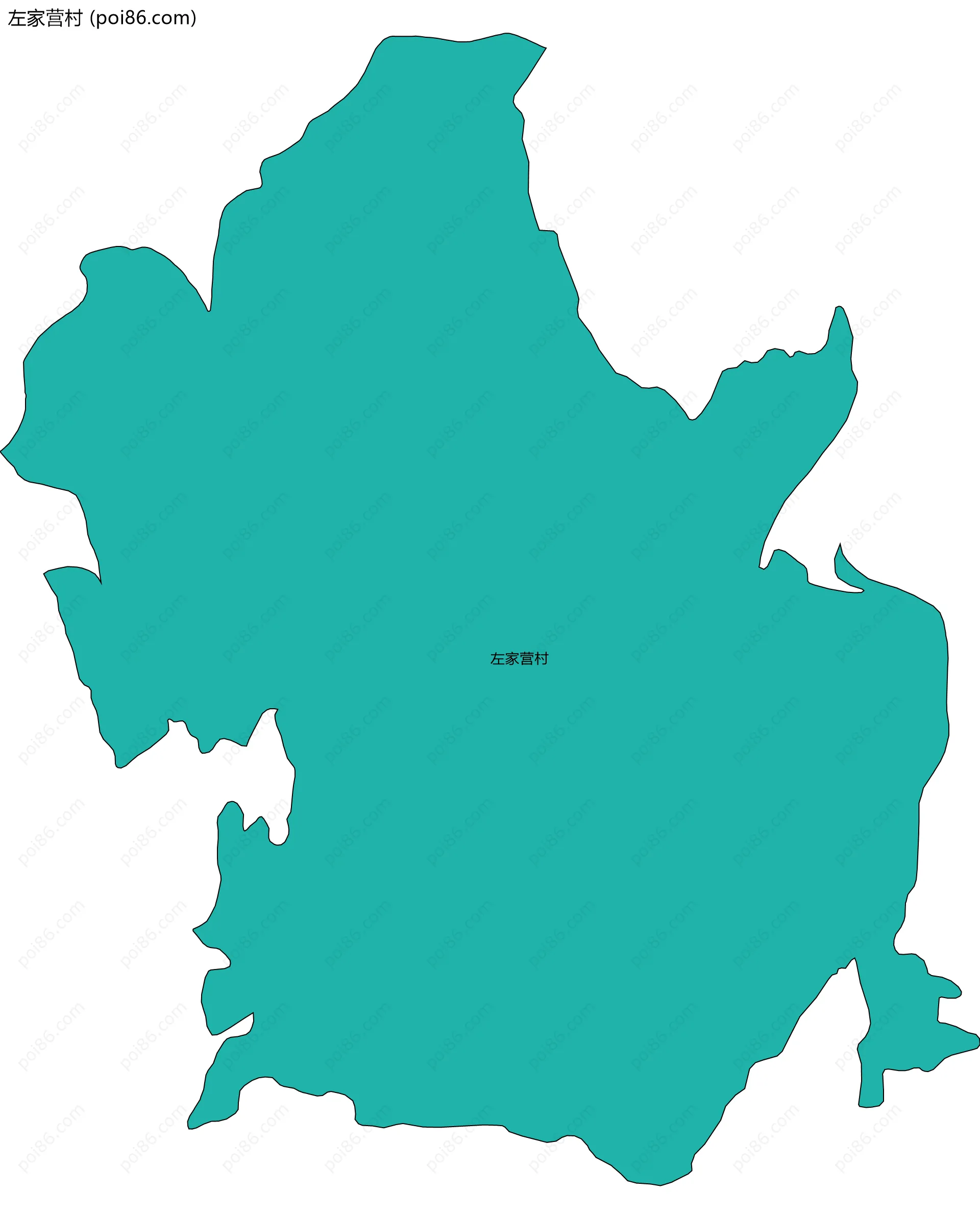 左家营村边界地图