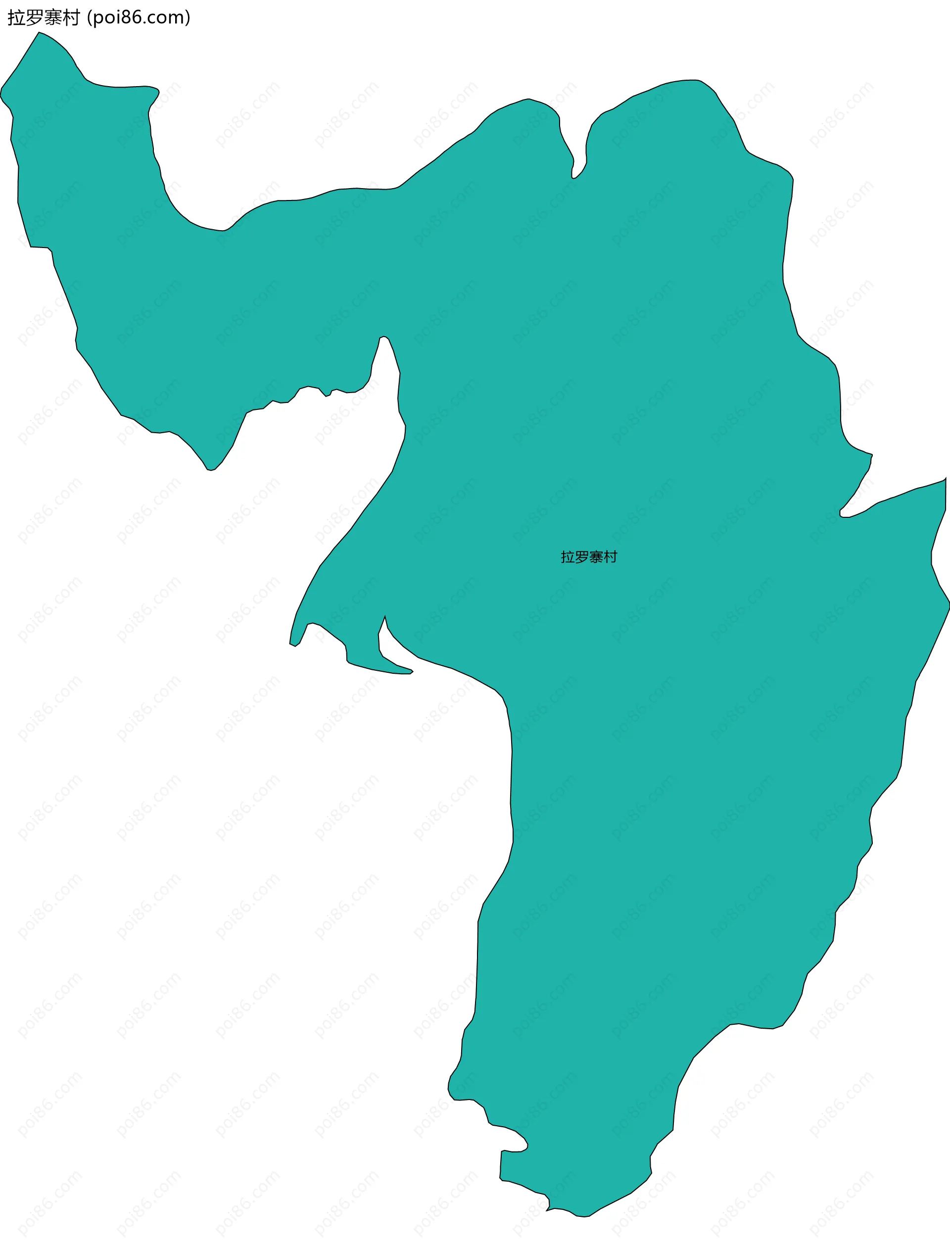 拉罗寨村边界地图