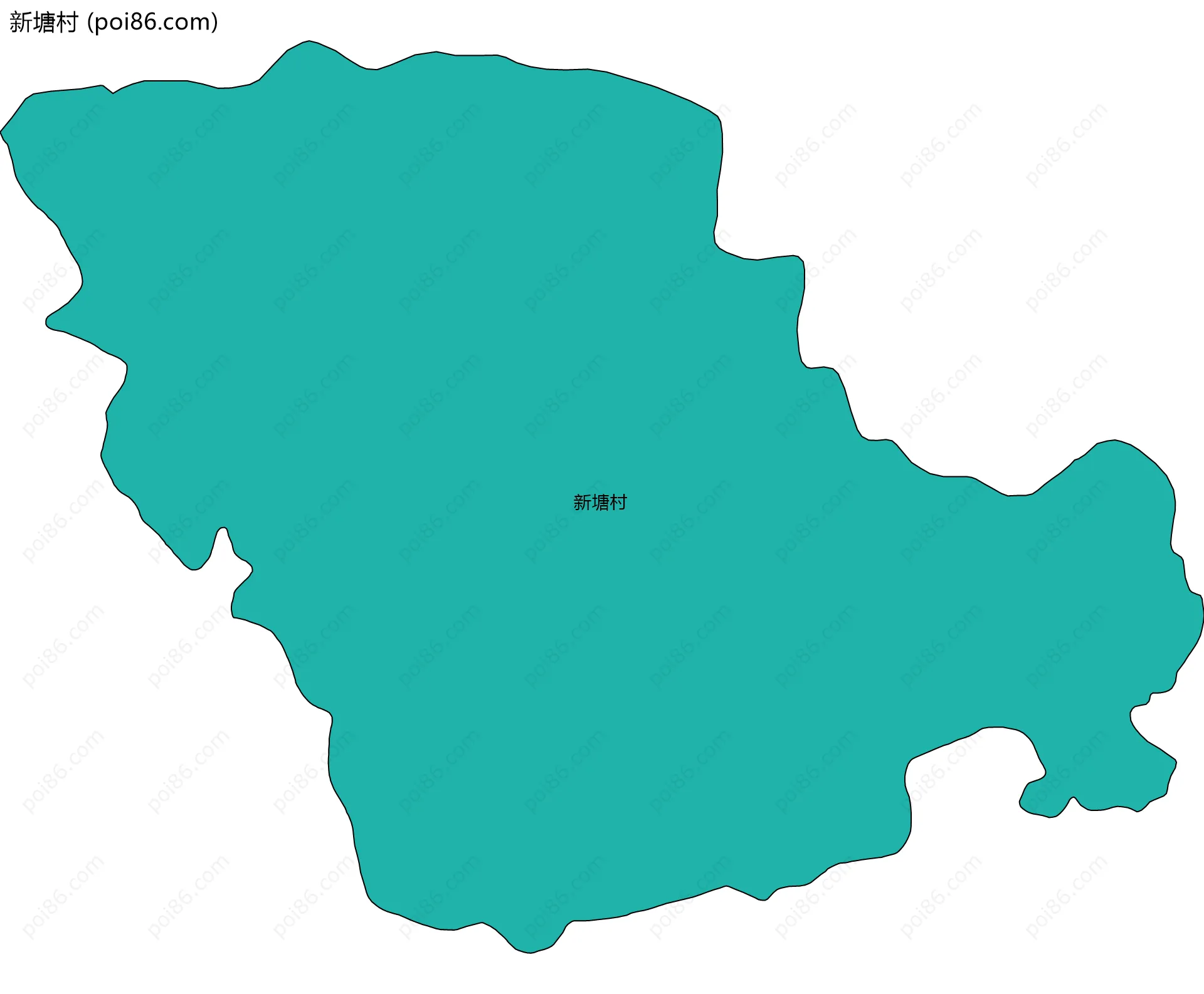 新塘村边界地图