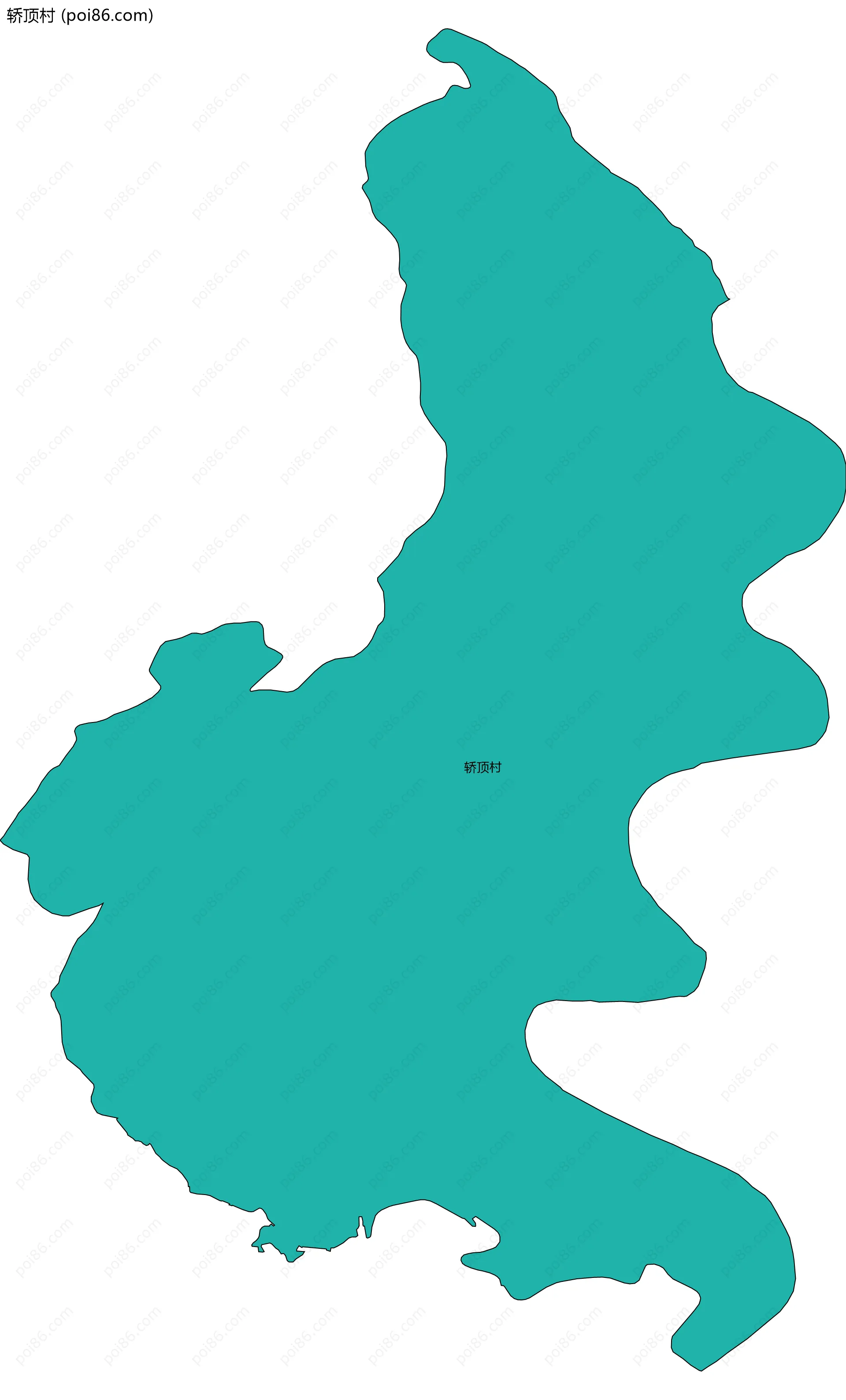 轿顶村边界地图