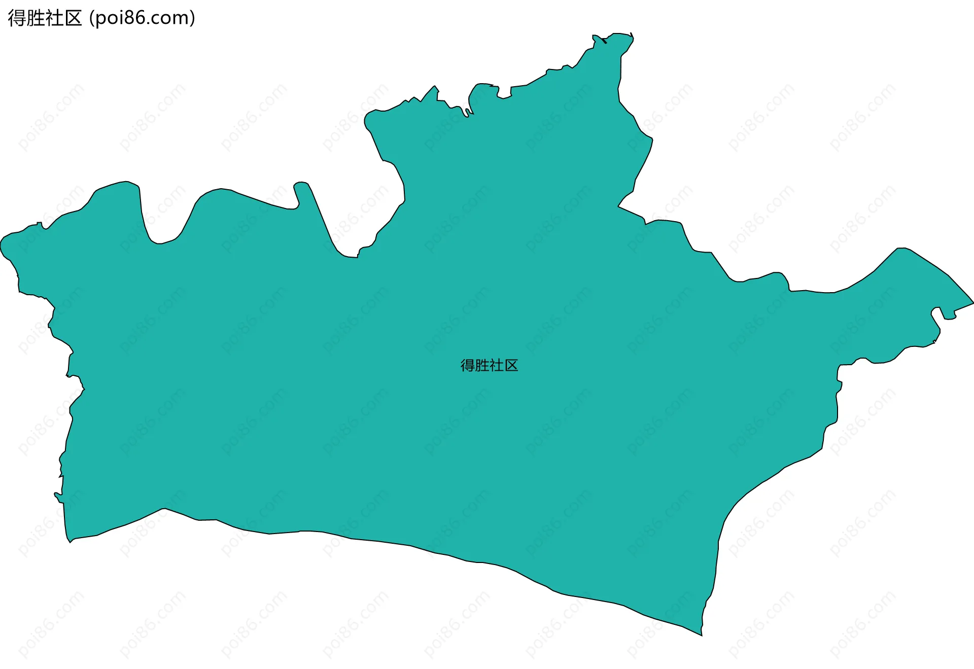 得胜社区边界地图