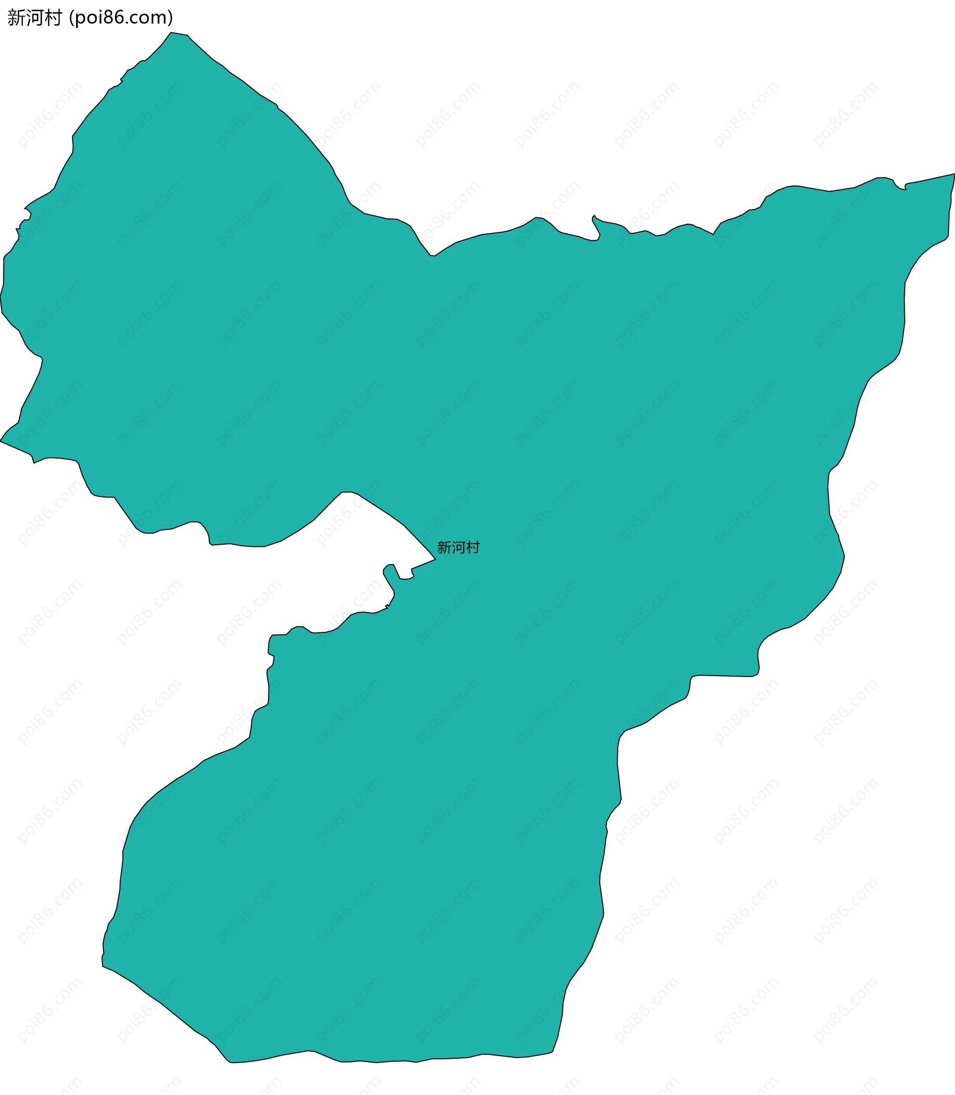 新河村边界地图