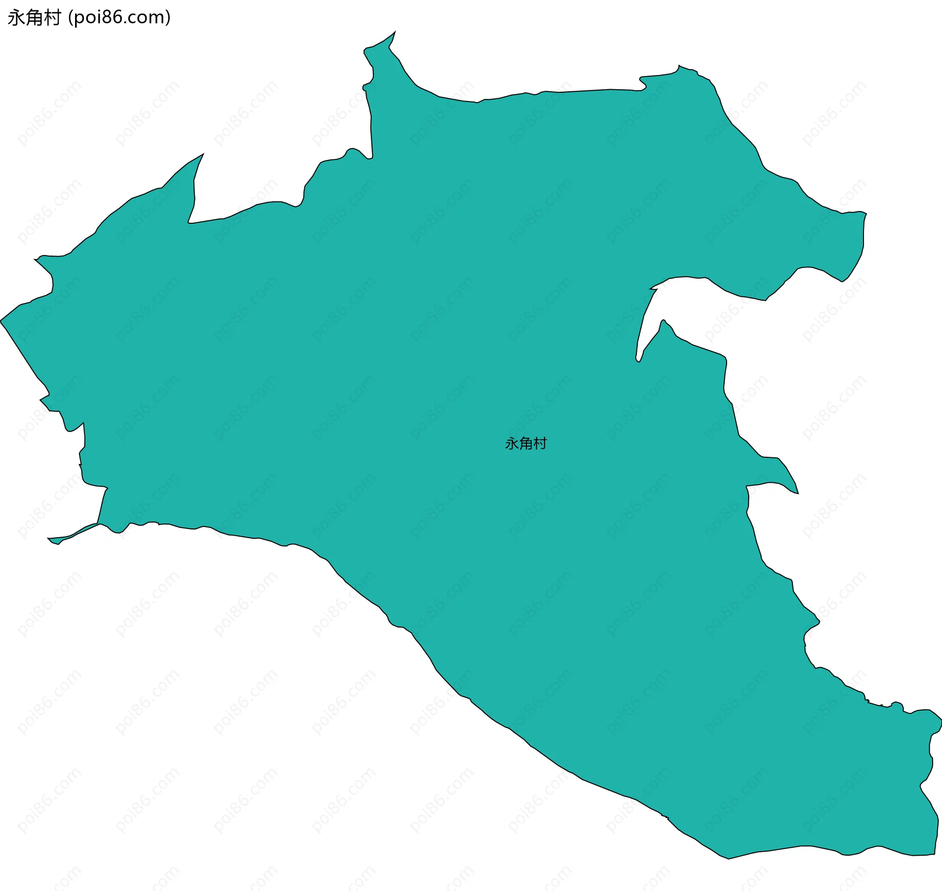 永角村边界地图