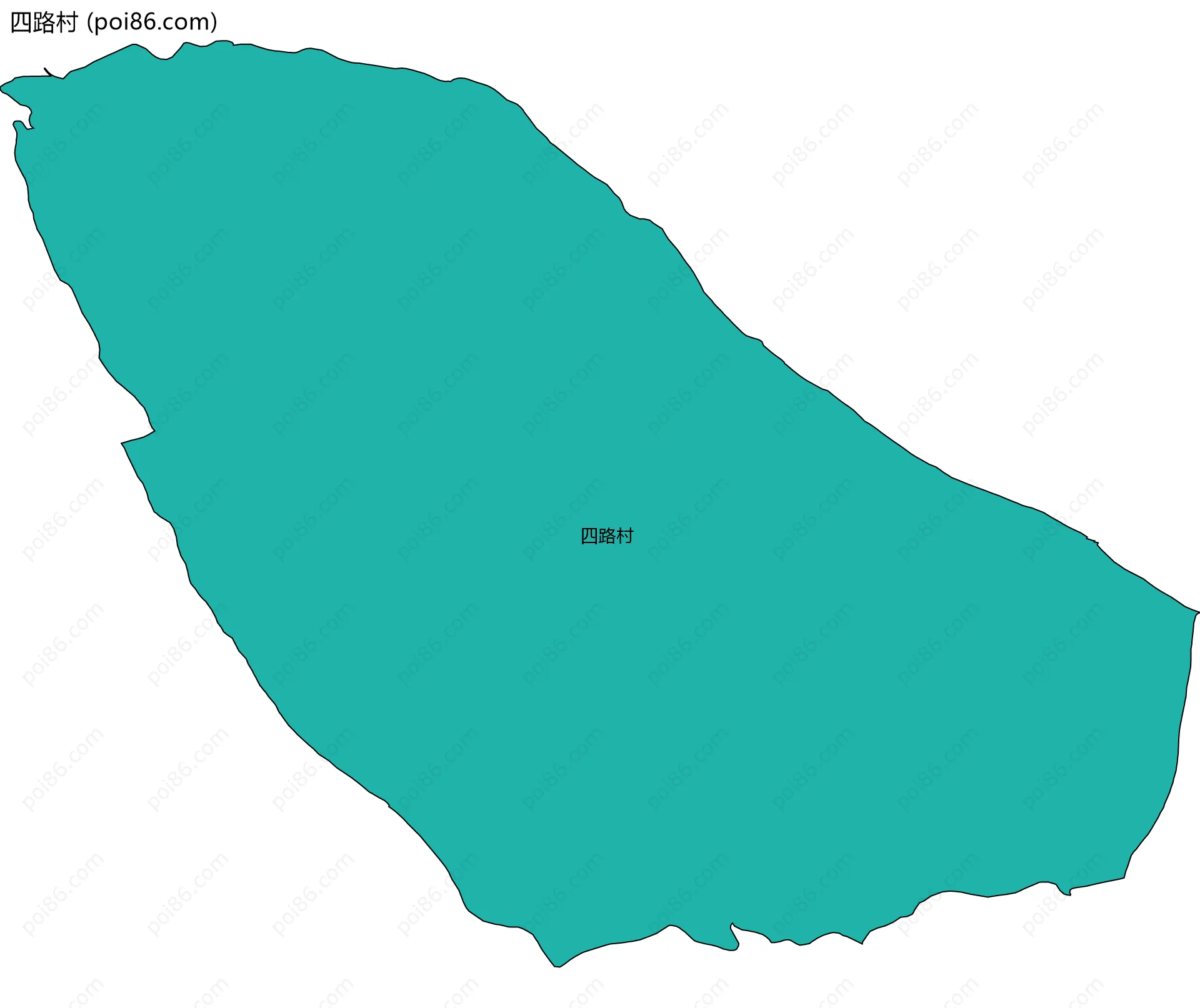 四路村边界地图