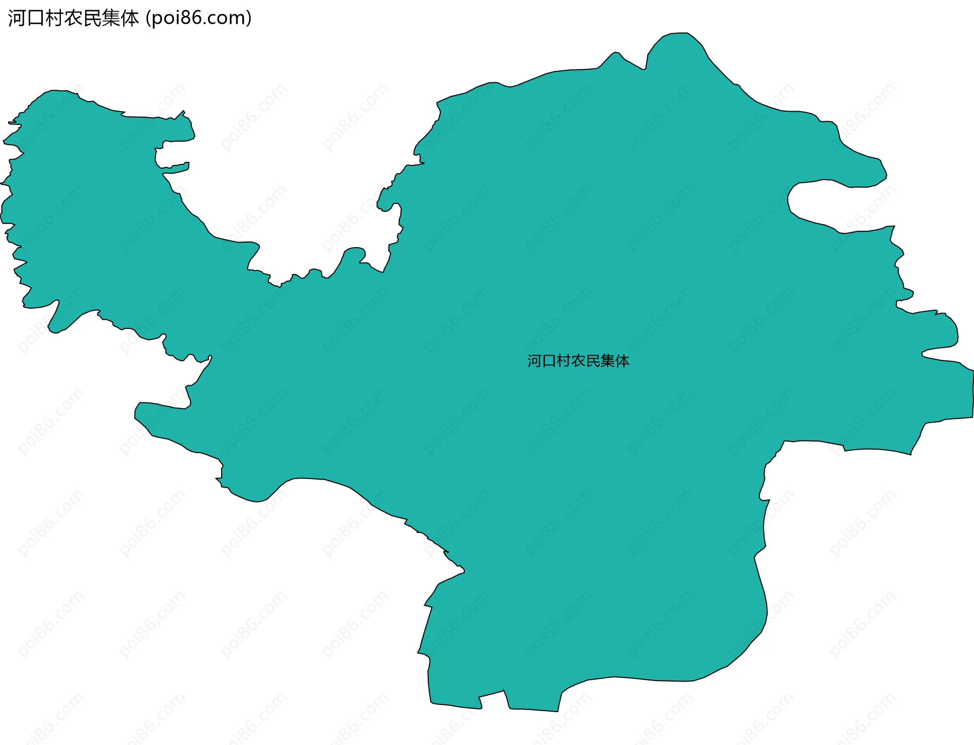 河口村农民集体边界地图