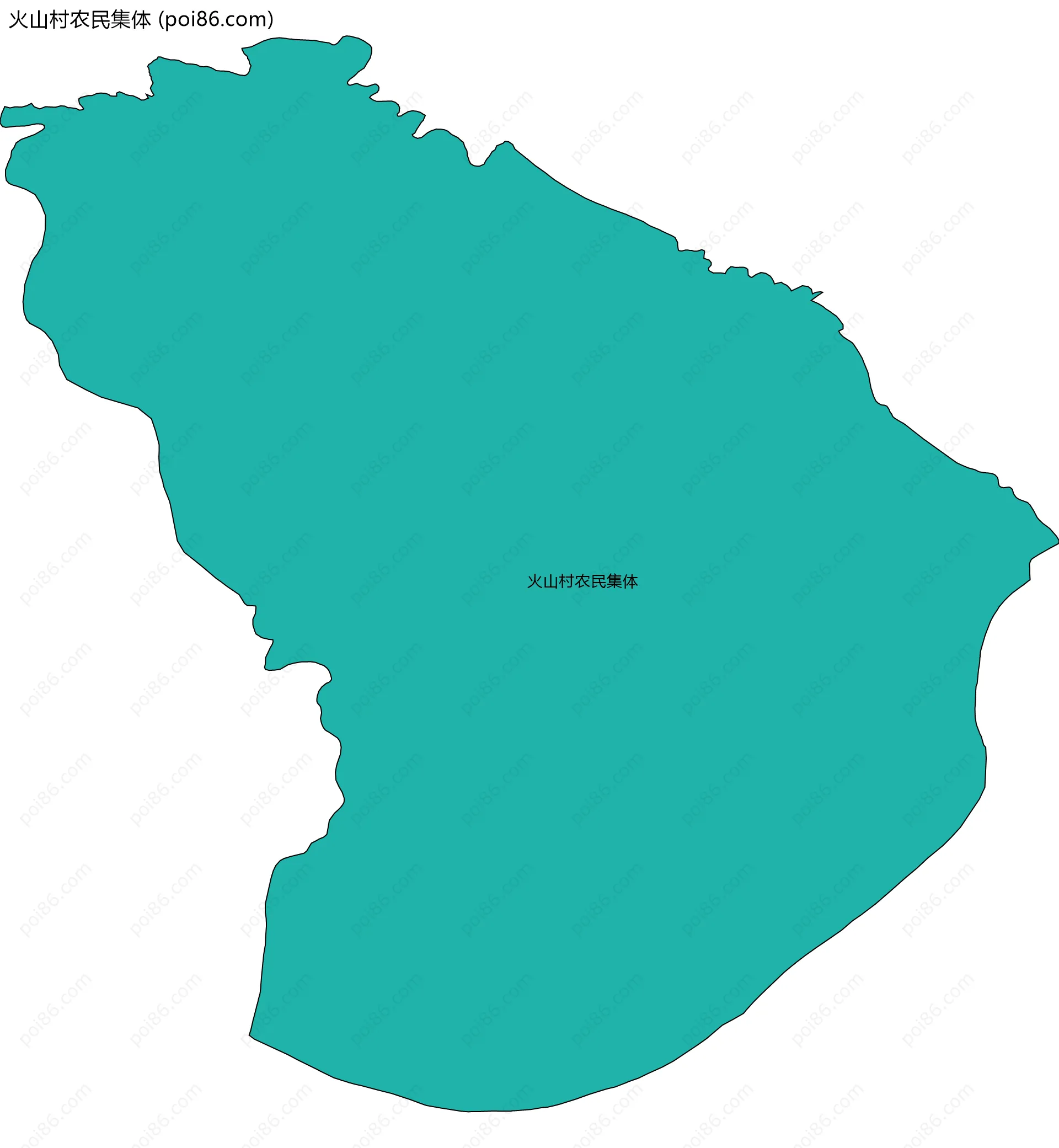 火山村农民集体边界地图