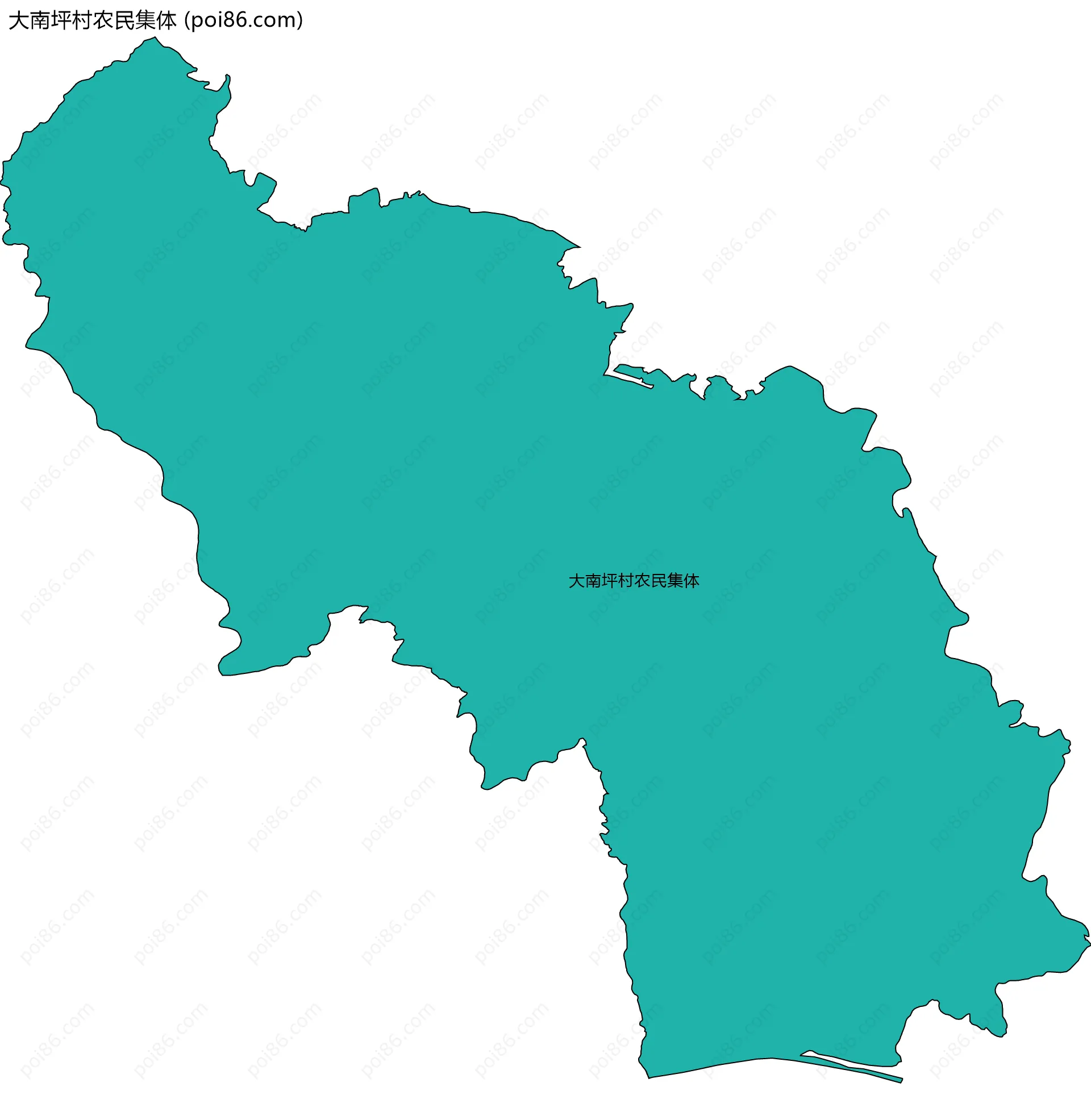大南坪村农民集体边界地图