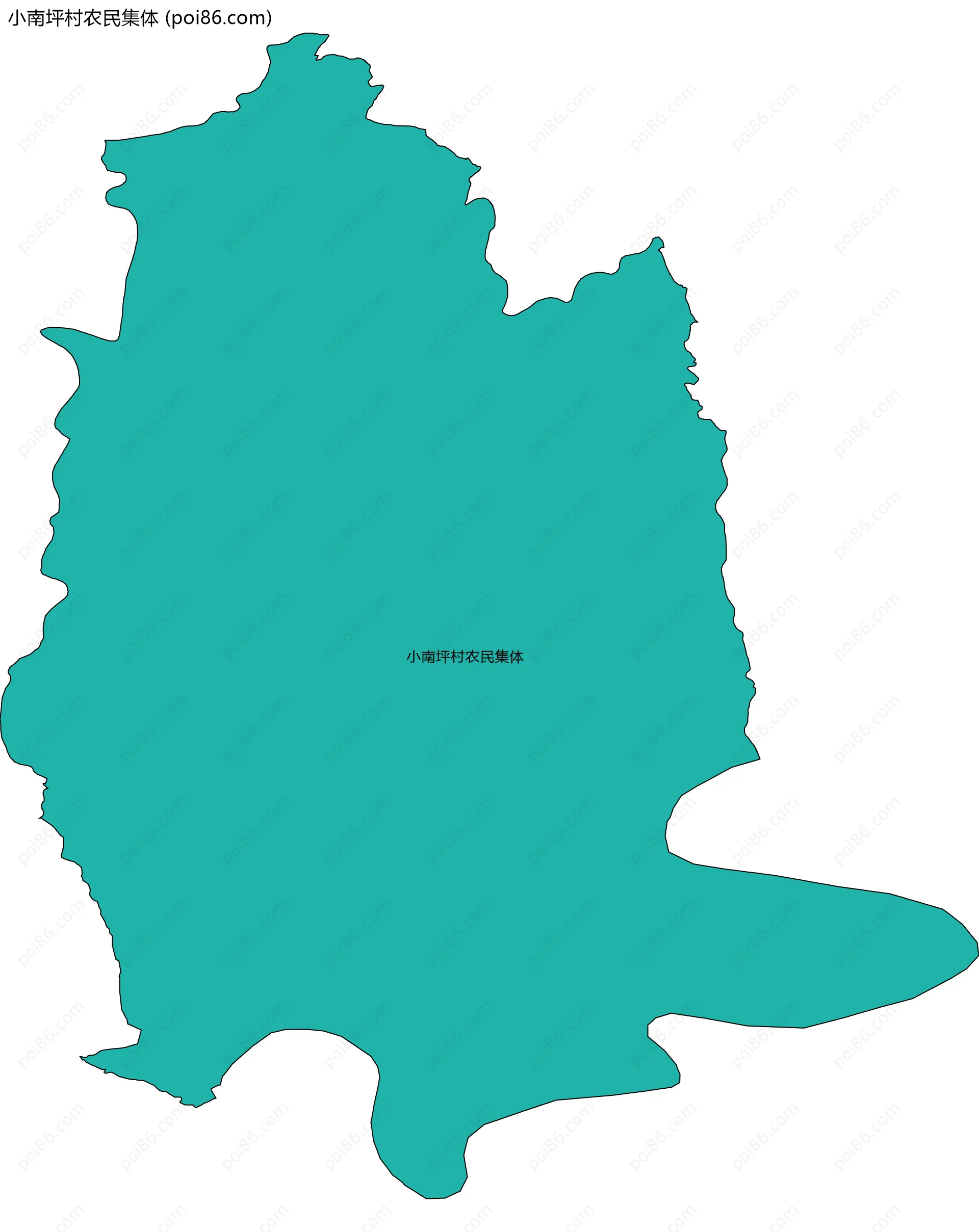 小南坪村农民集体边界地图