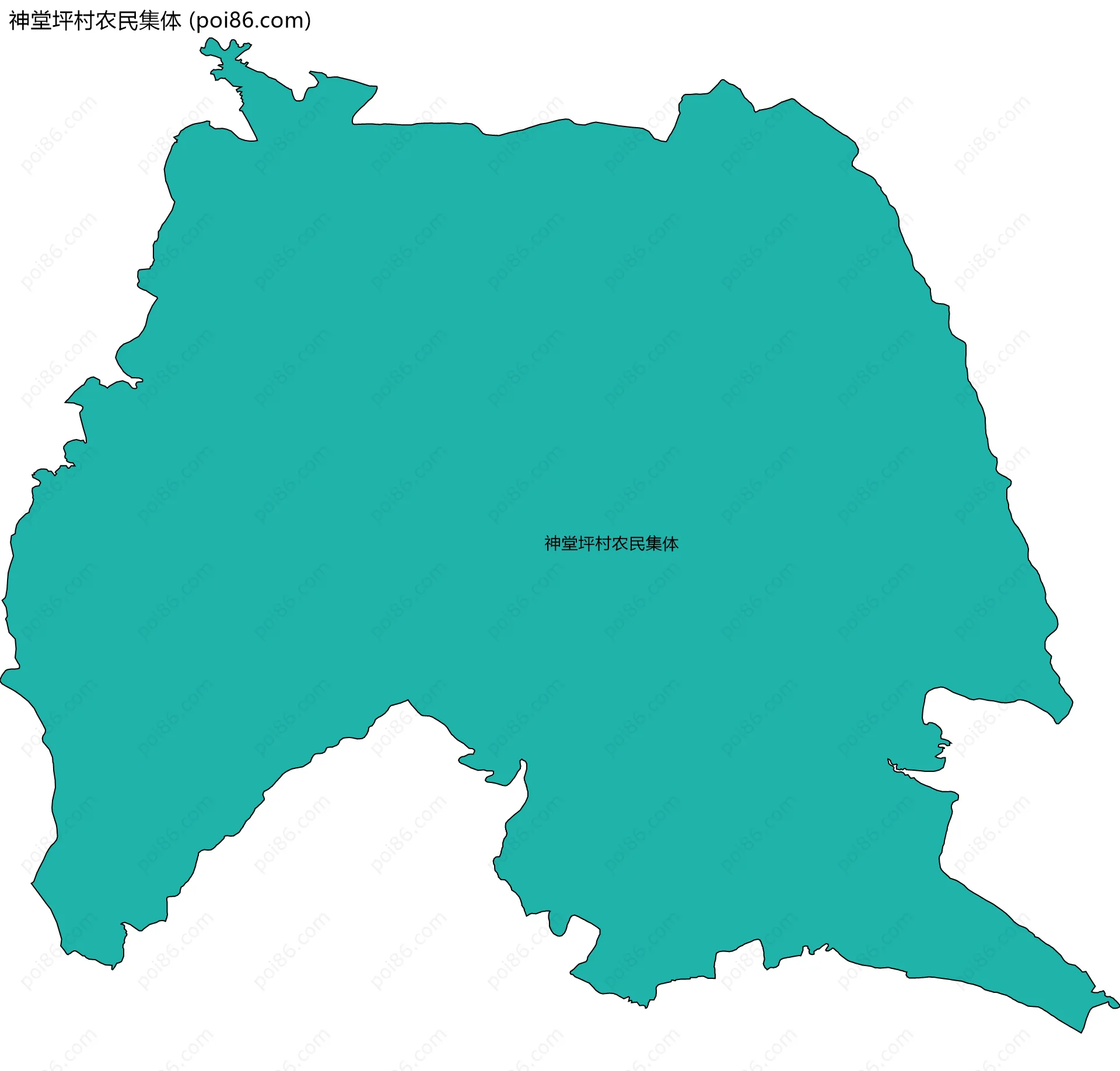 神堂坪村农民集体边界地图