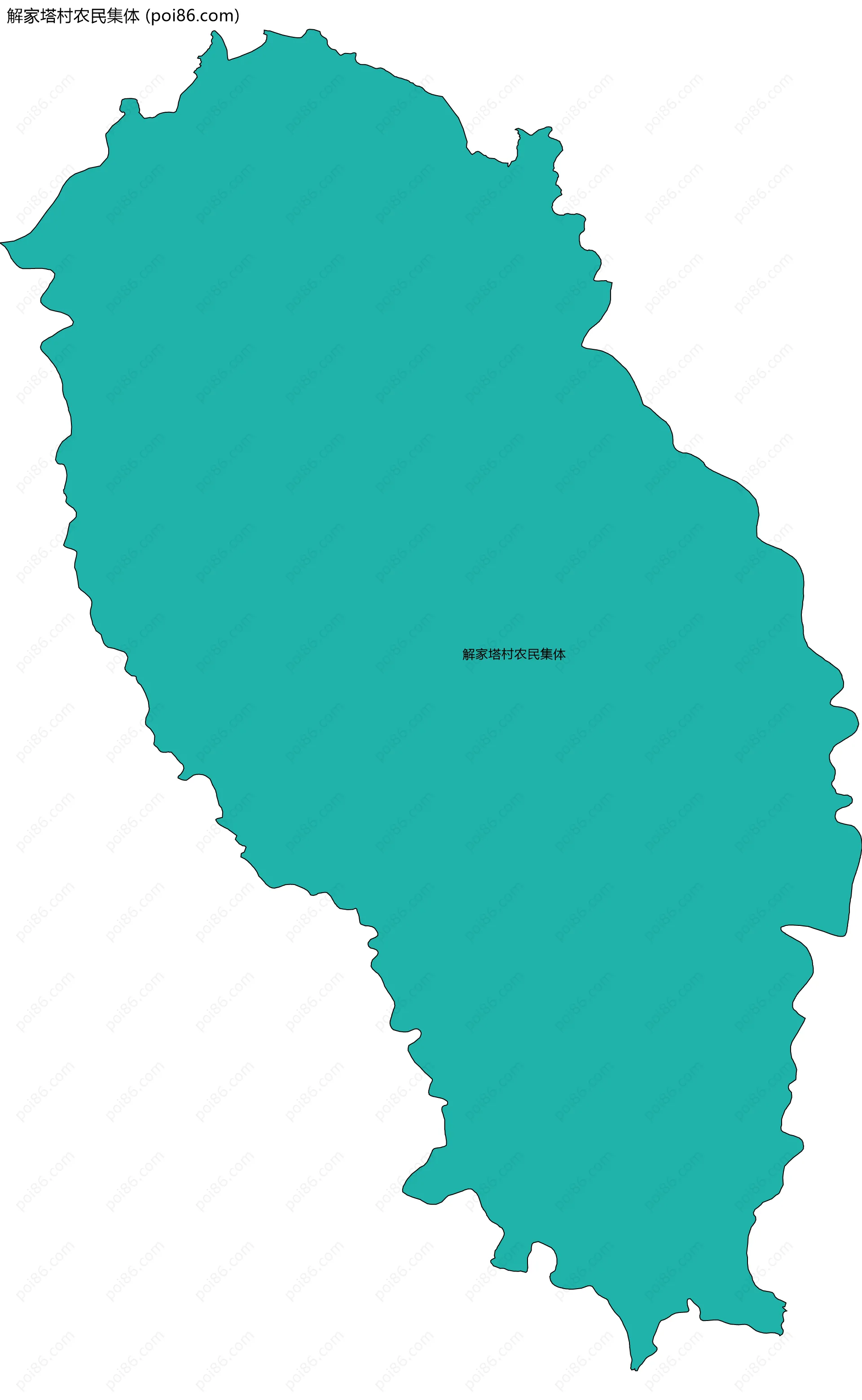 解家塔村农民集体边界地图