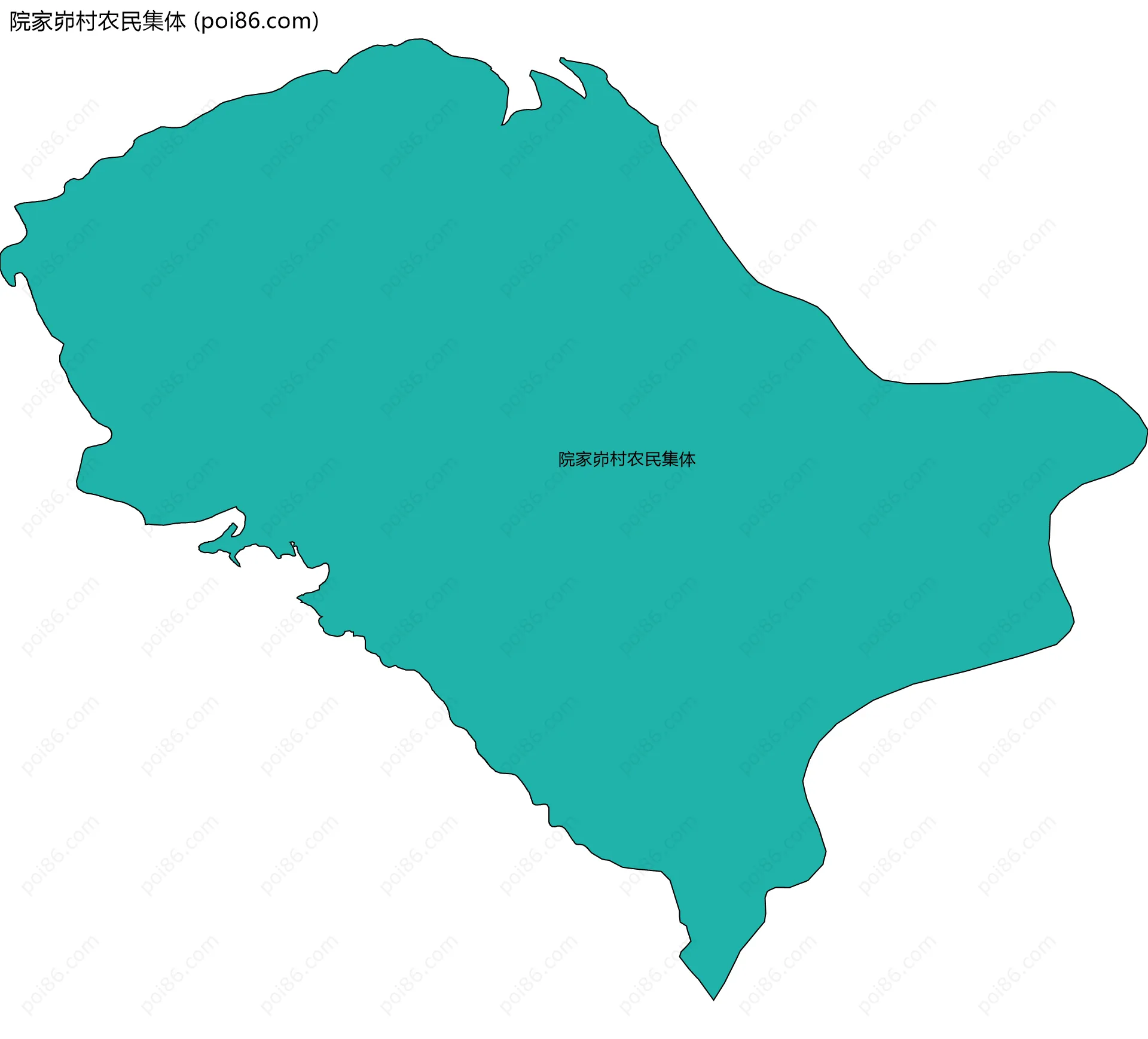 院家峁村农民集体边界地图