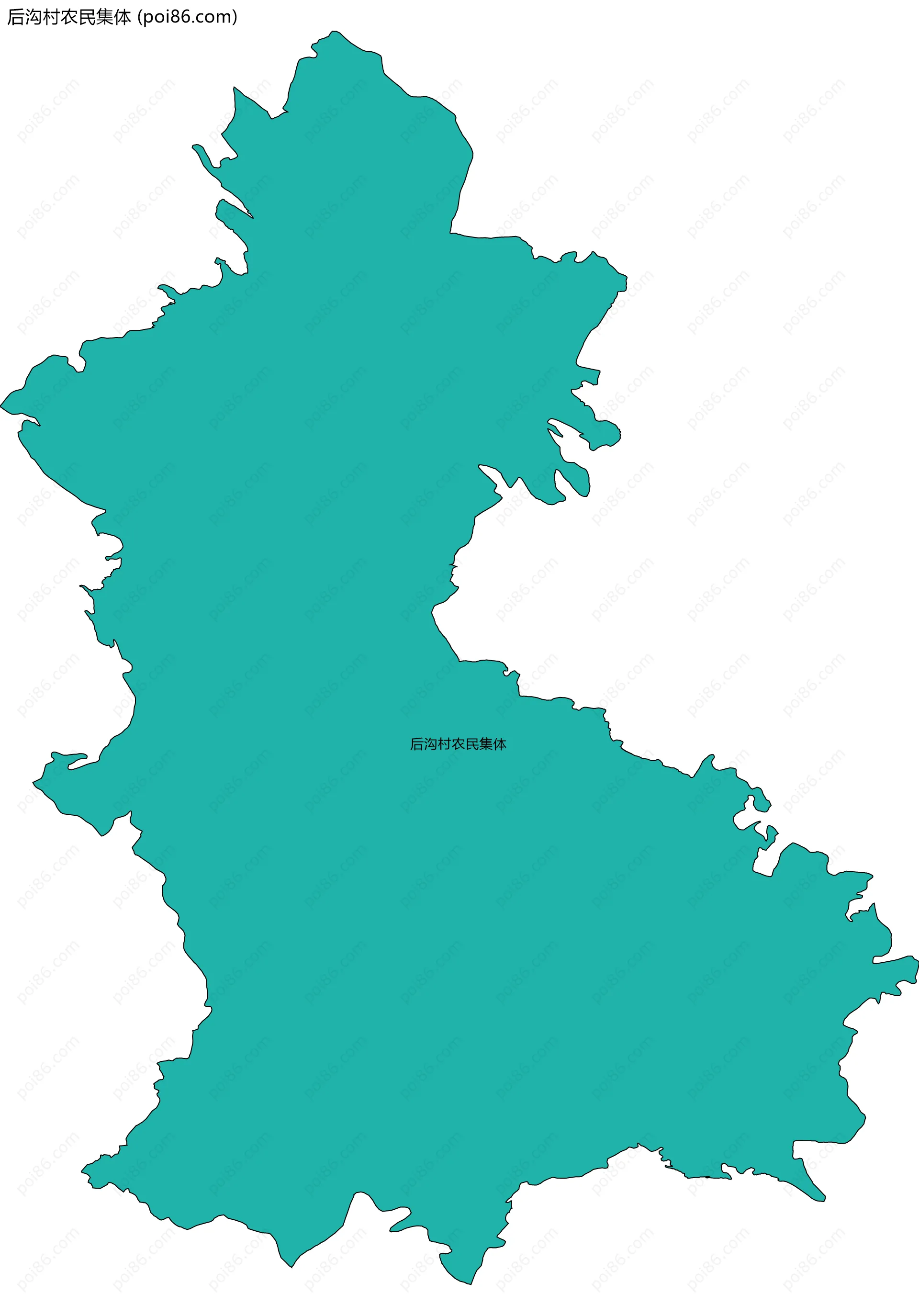 后沟村农民集体边界地图