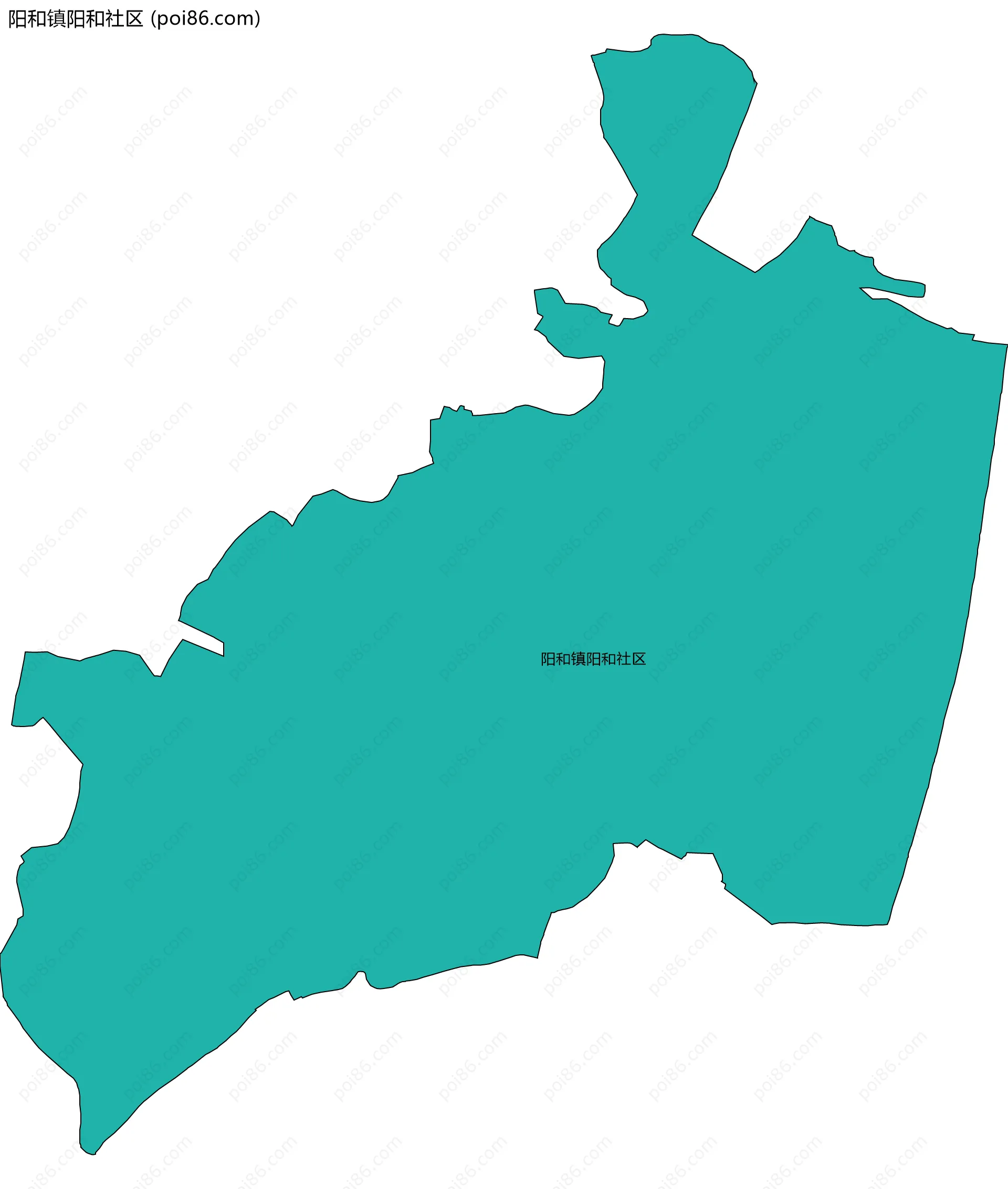 阳和镇阳和社区边界地图