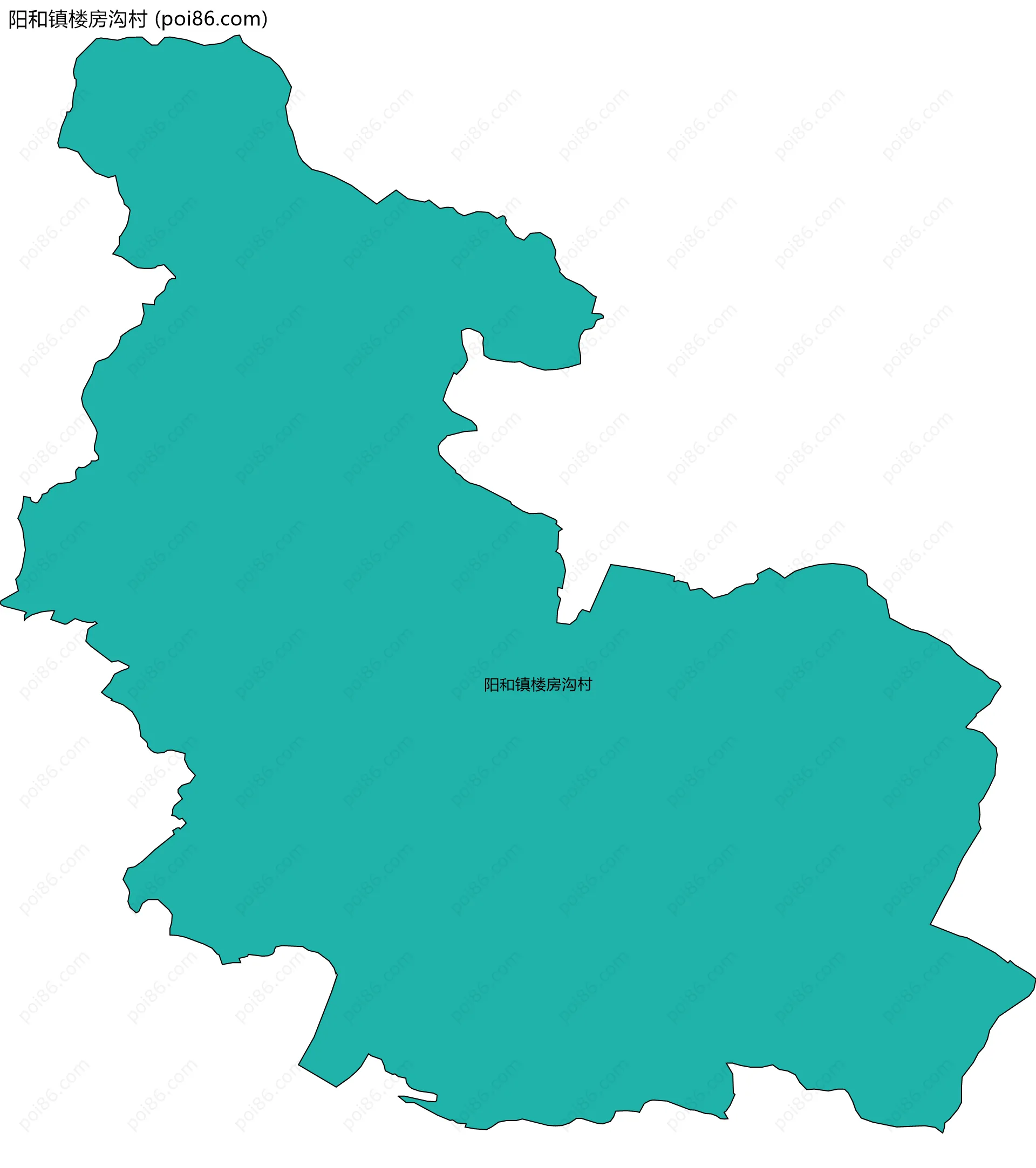 阳和镇楼房沟村边界地图