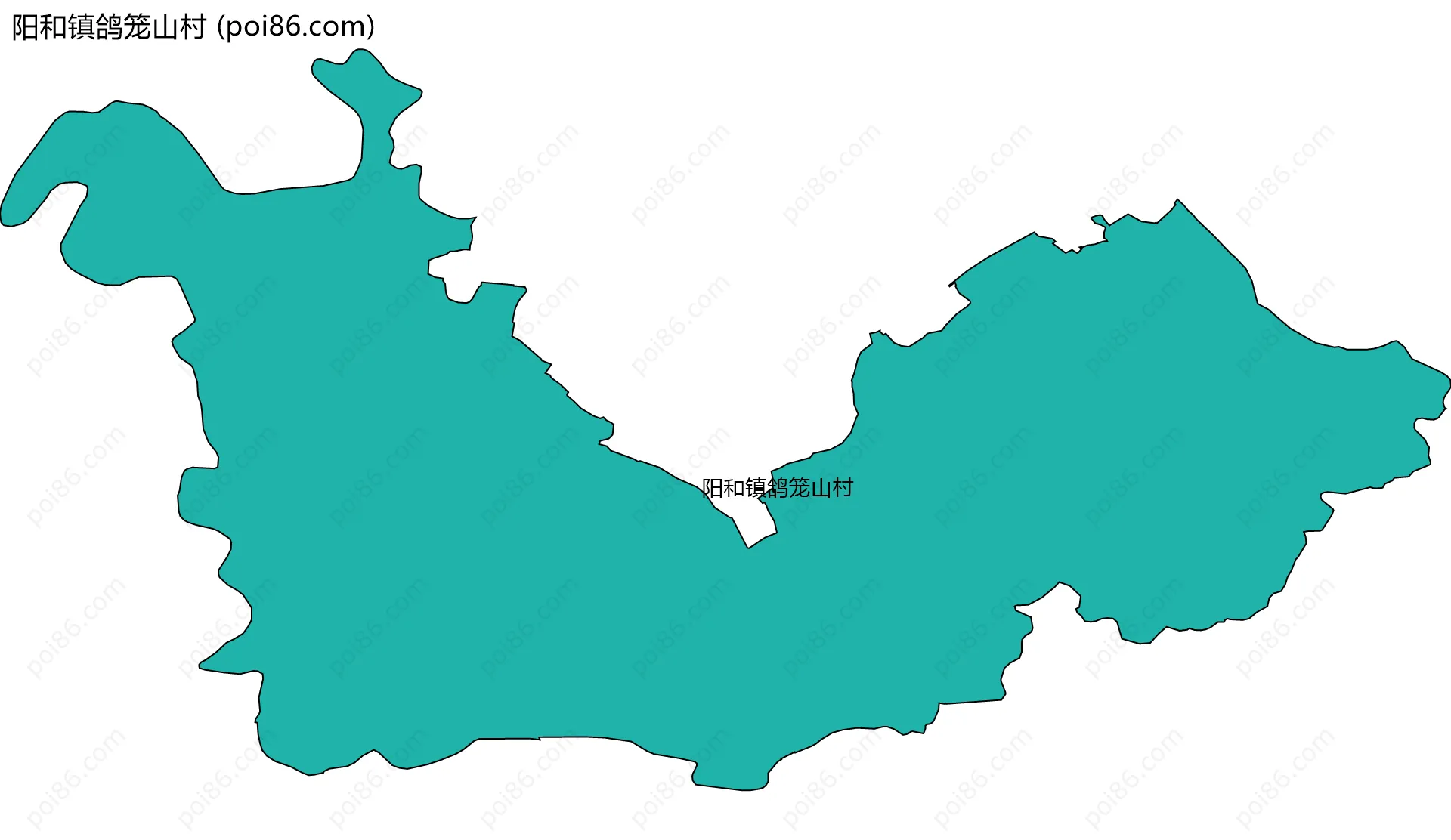 阳和镇鸽笼山村边界地图