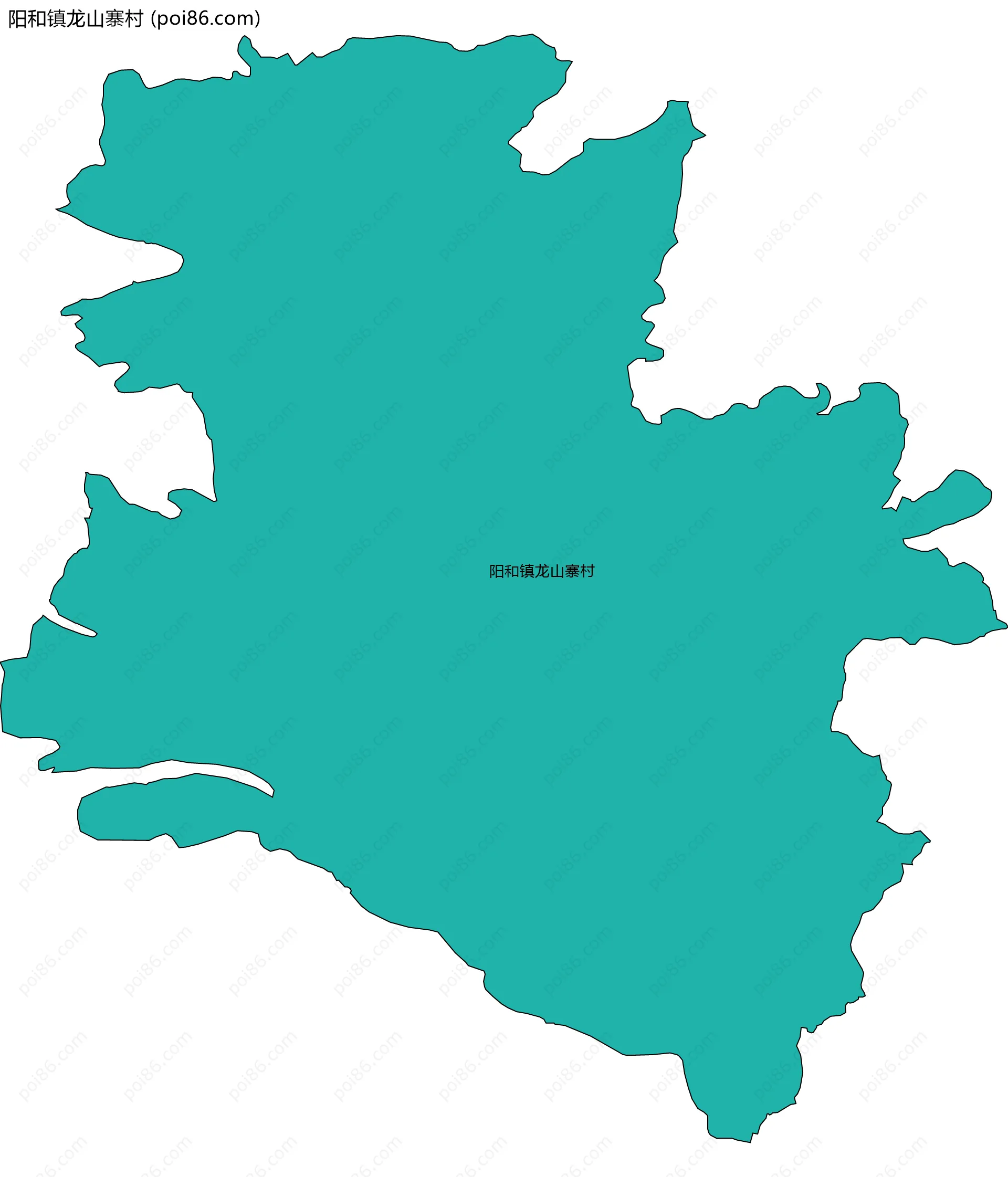 阳和镇龙山寨村边界地图