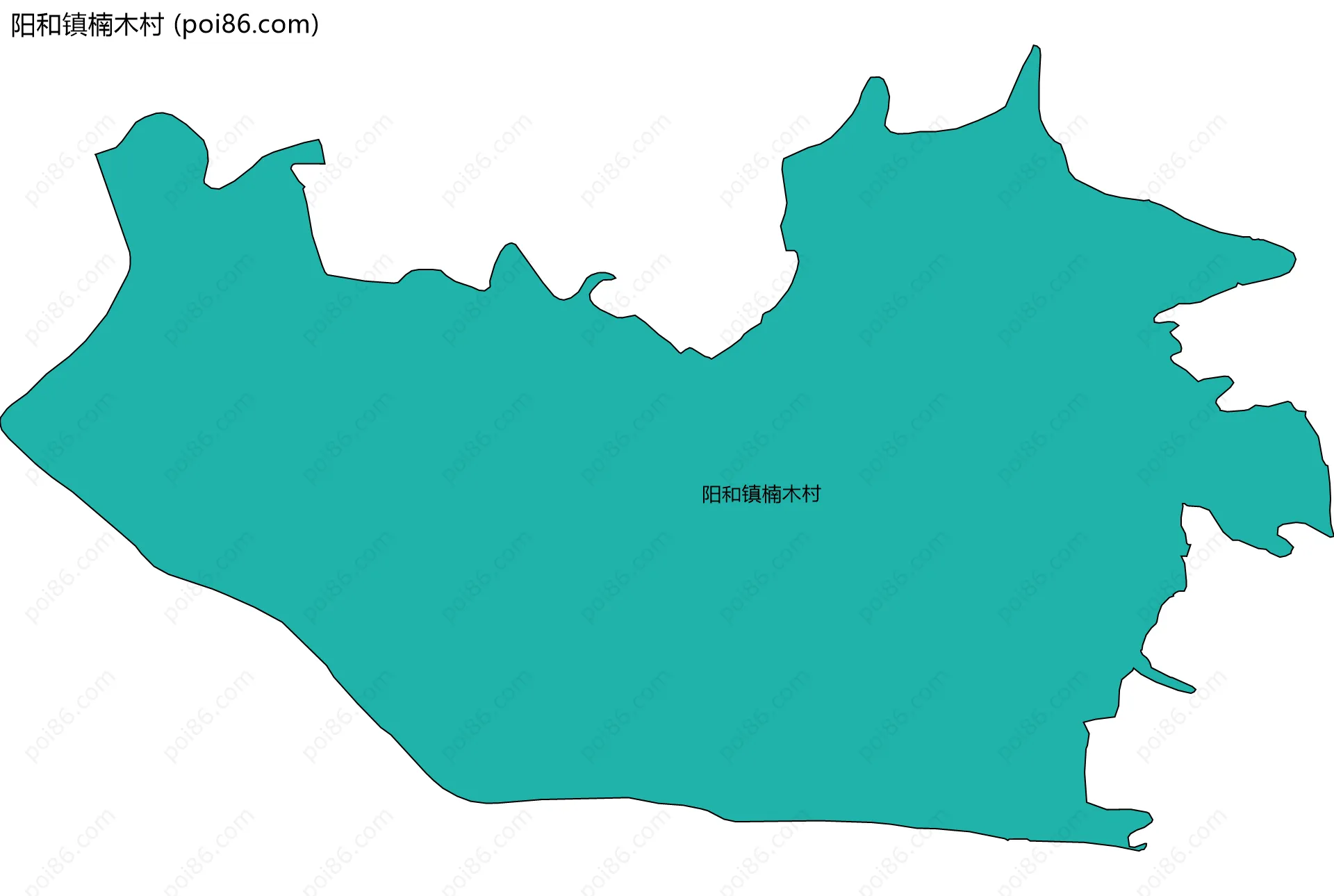 阳和镇楠木村边界地图