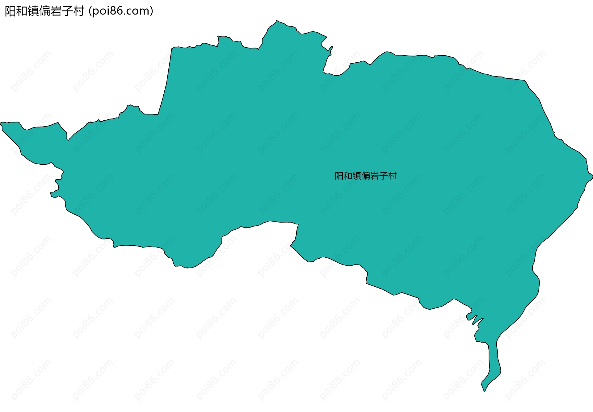 阳和镇偏岩子村边界地图