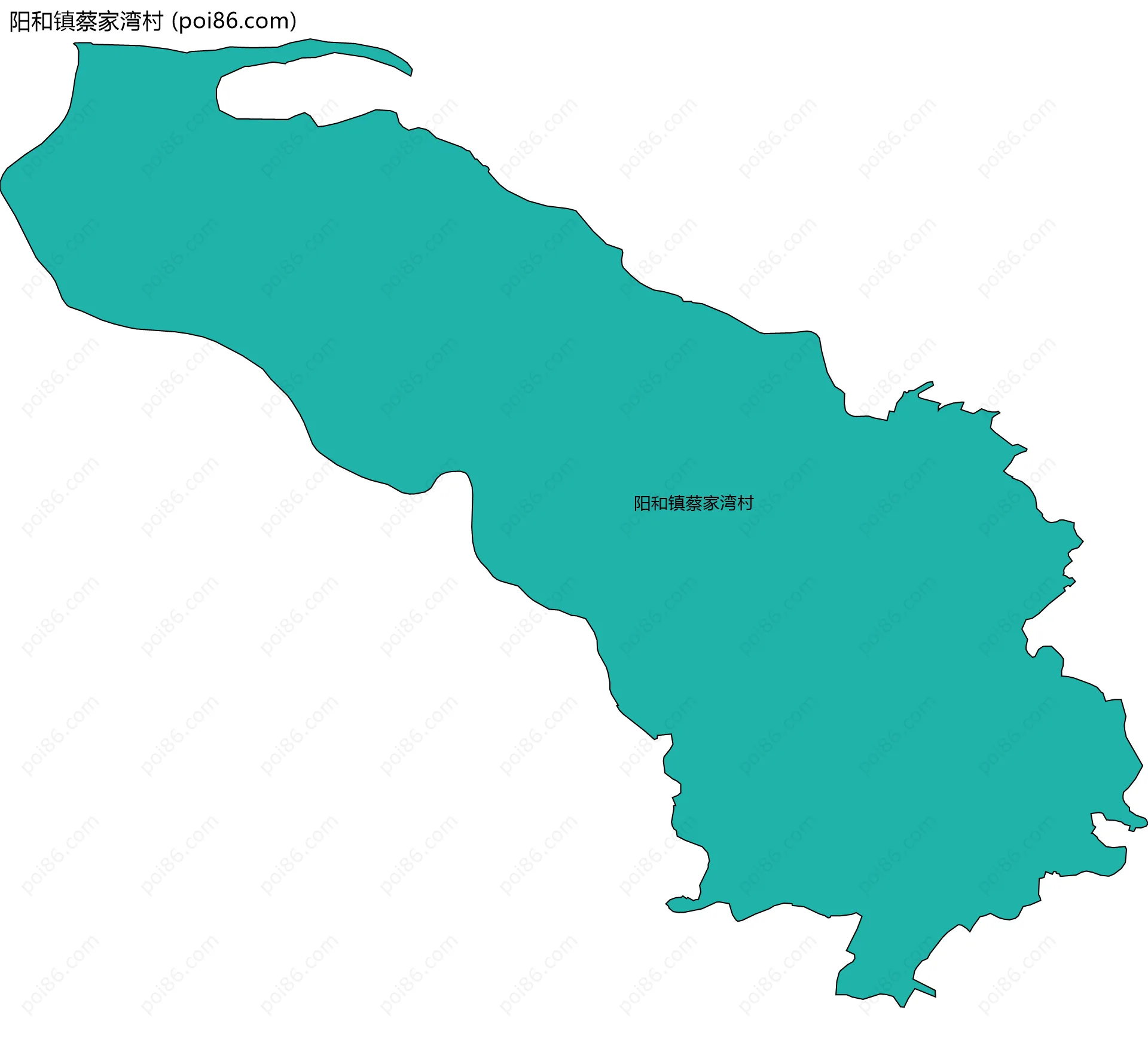 阳和镇蔡家湾村边界地图