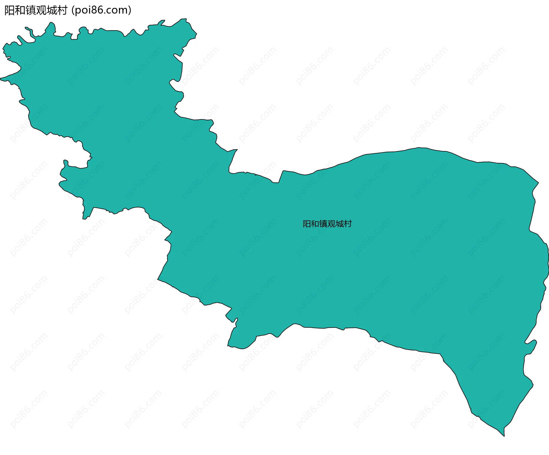 阳和镇观城村边界地图