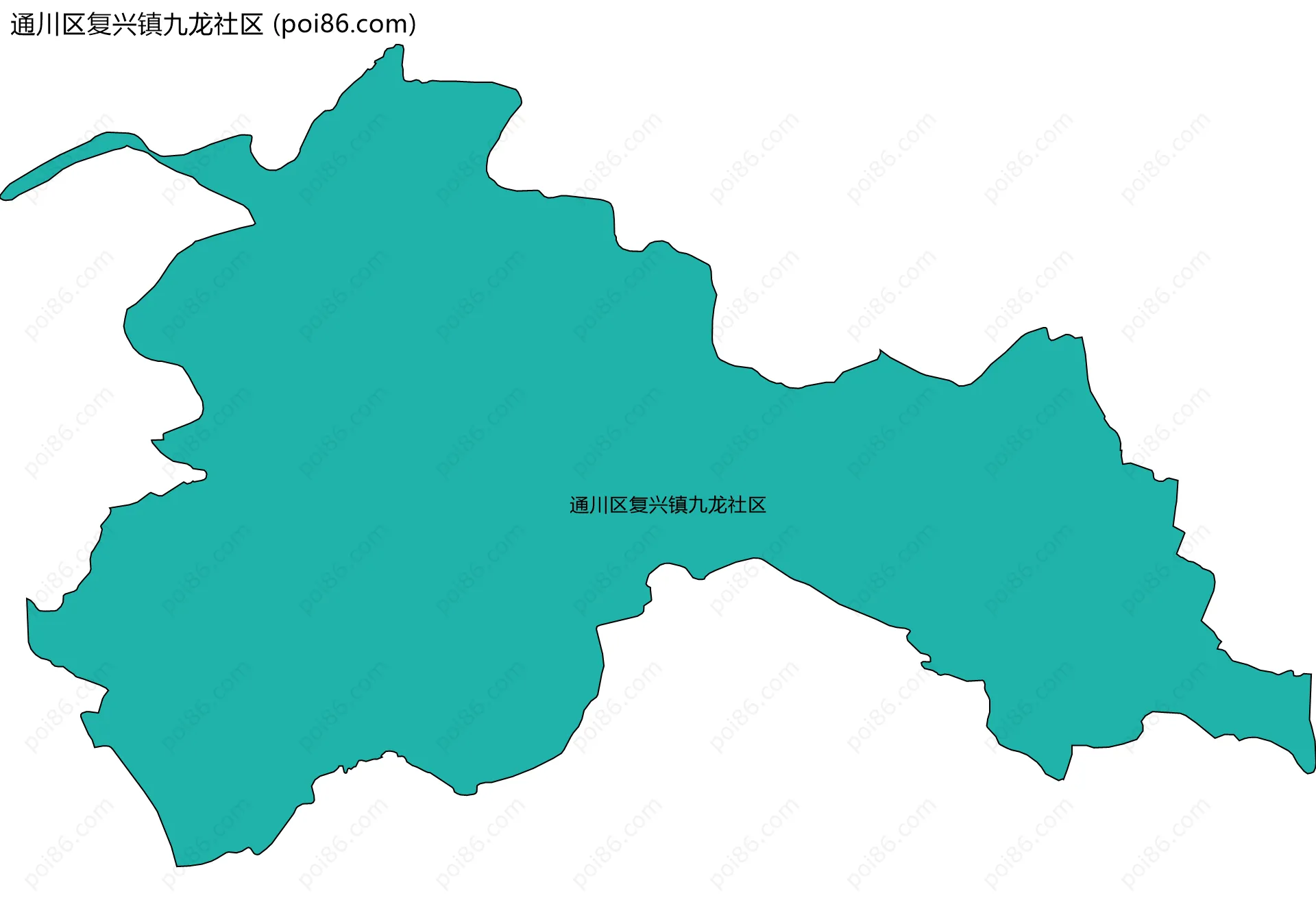 通川区复兴镇九龙社区边界地图