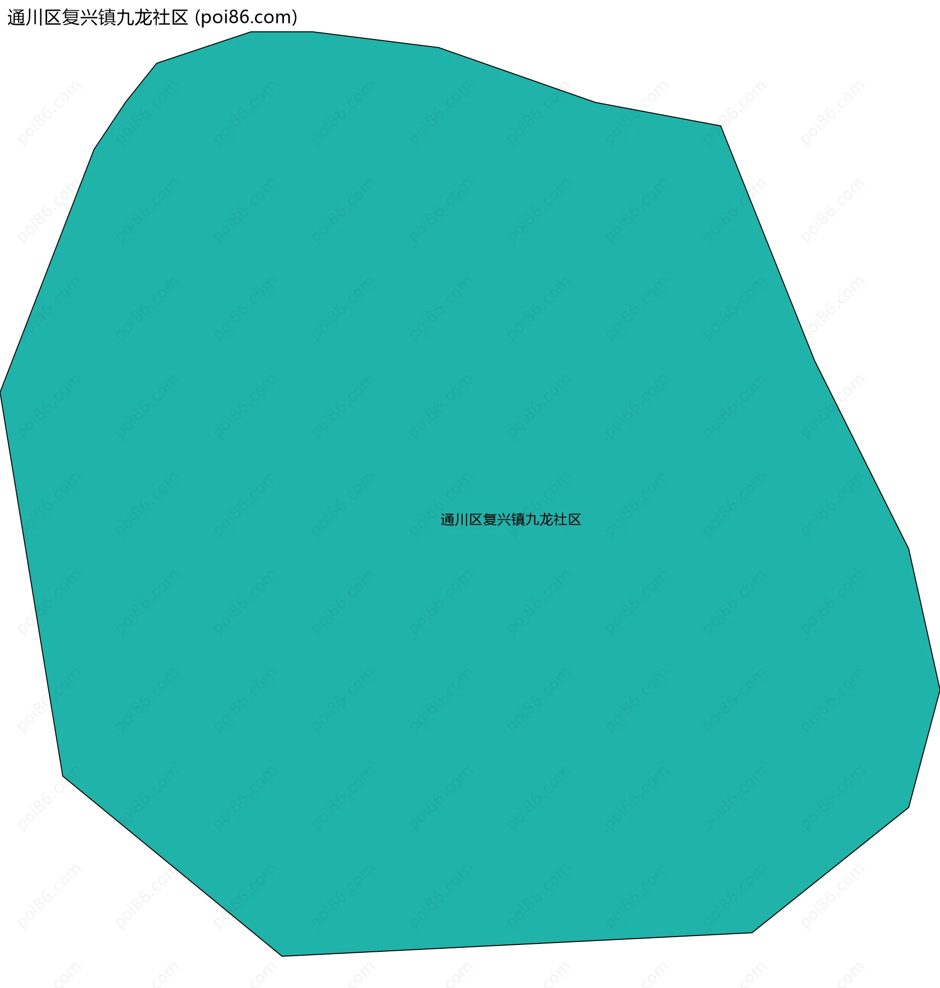 通川区复兴镇九龙社区边界地图