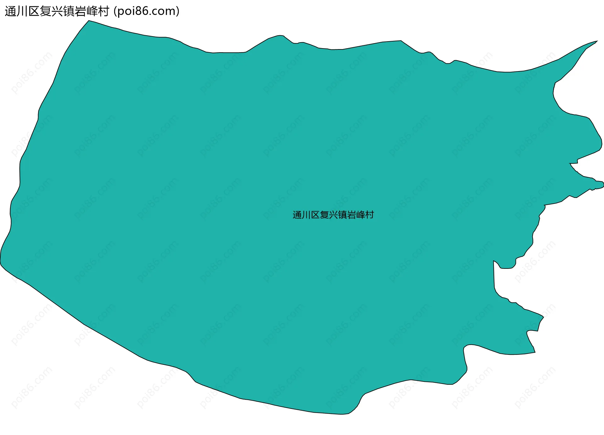 通川区复兴镇岩峰村边界地图