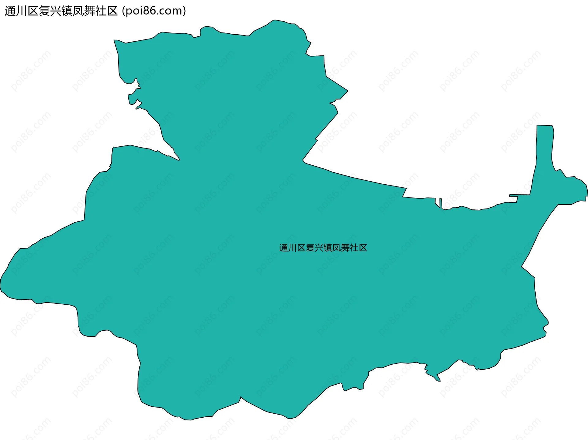 通川区复兴镇凤舞社区边界地图