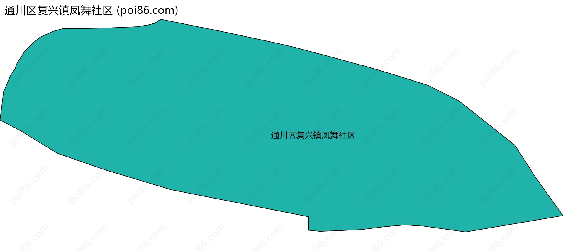 通川区复兴镇凤舞社区边界地图