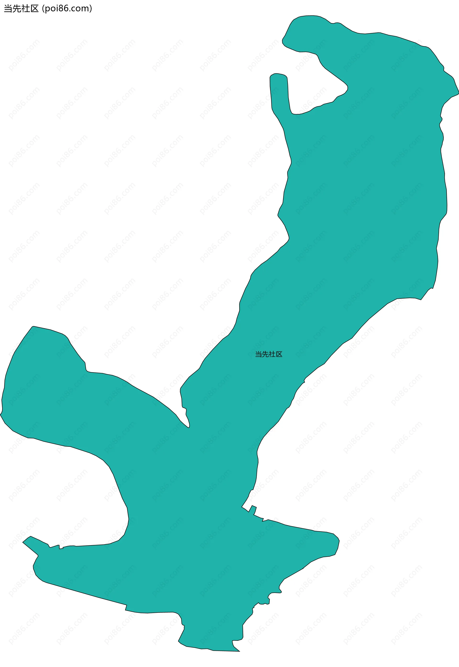当先社区边界地图