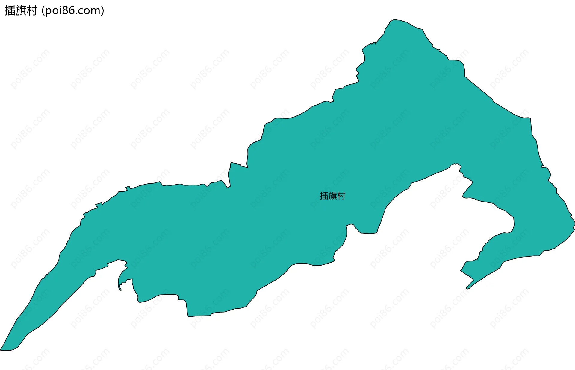 插旗村边界地图