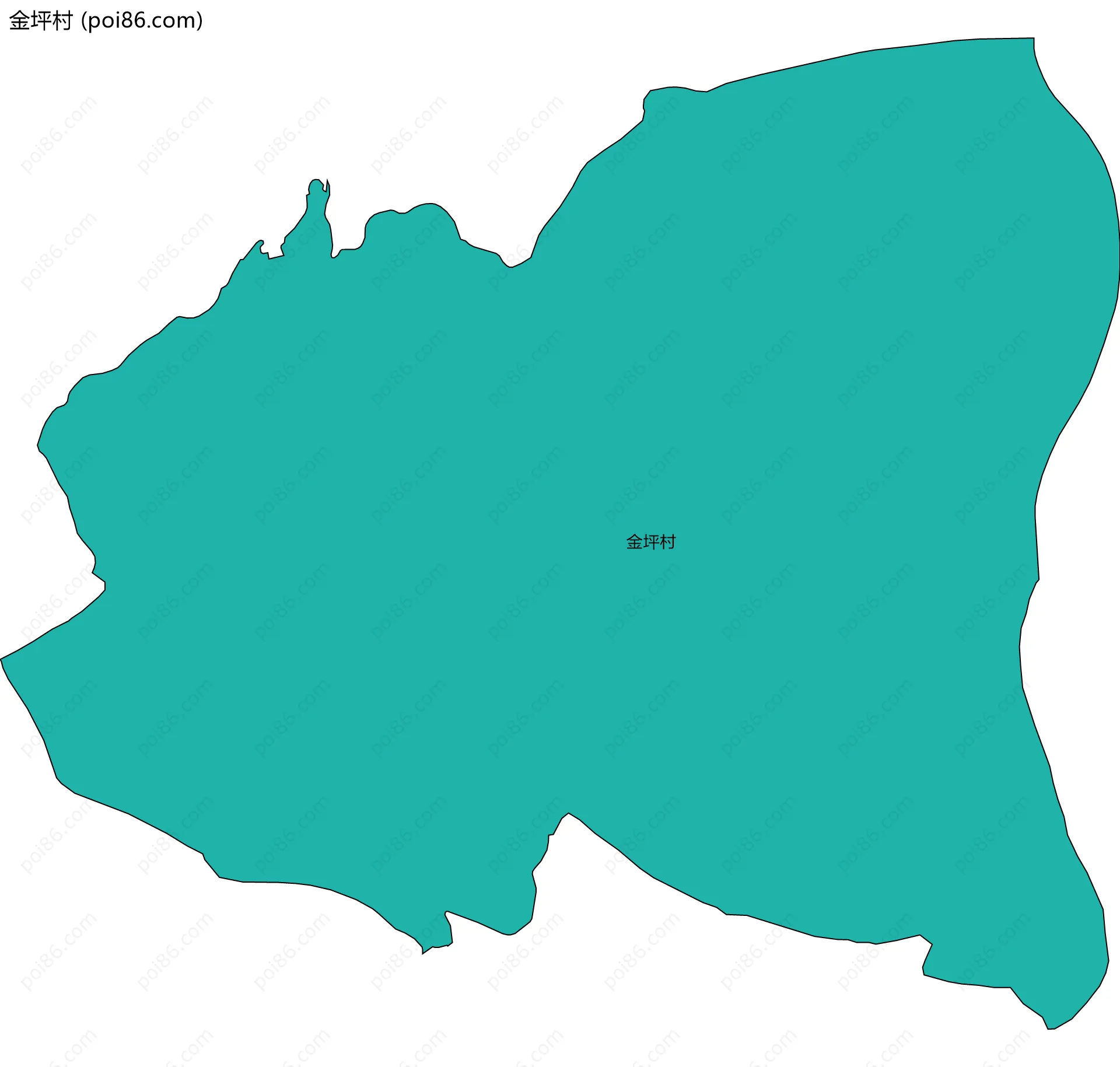 金坪村边界地图