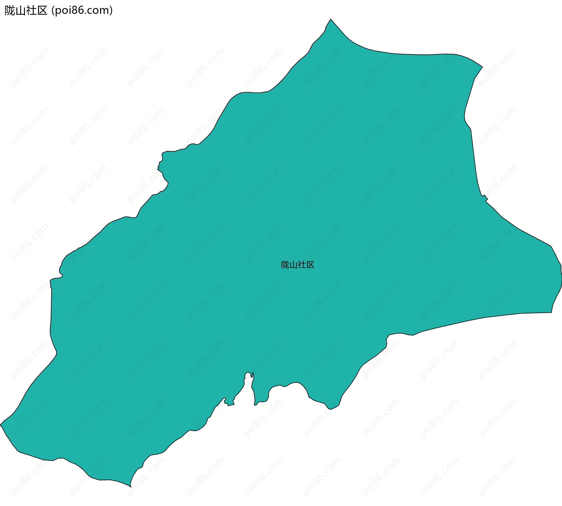 陇山社区边界地图