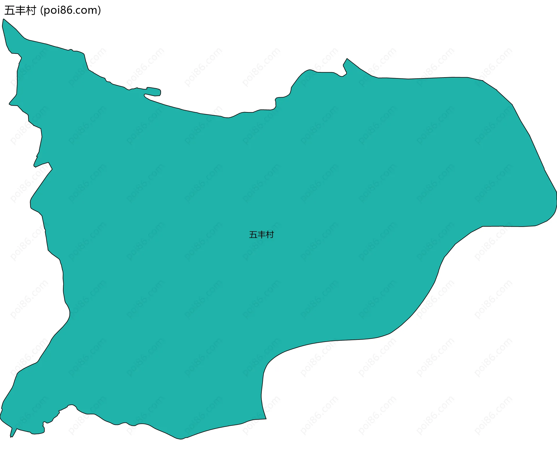 五丰村边界地图